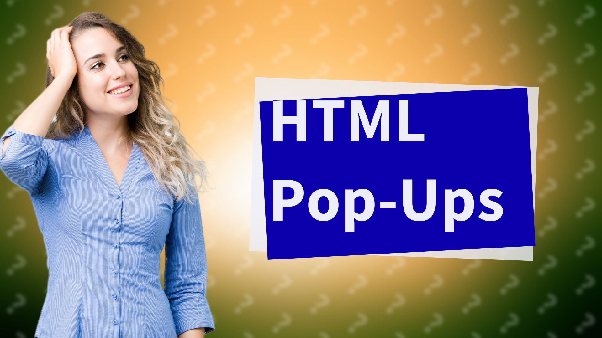 HTML Pop-Ups