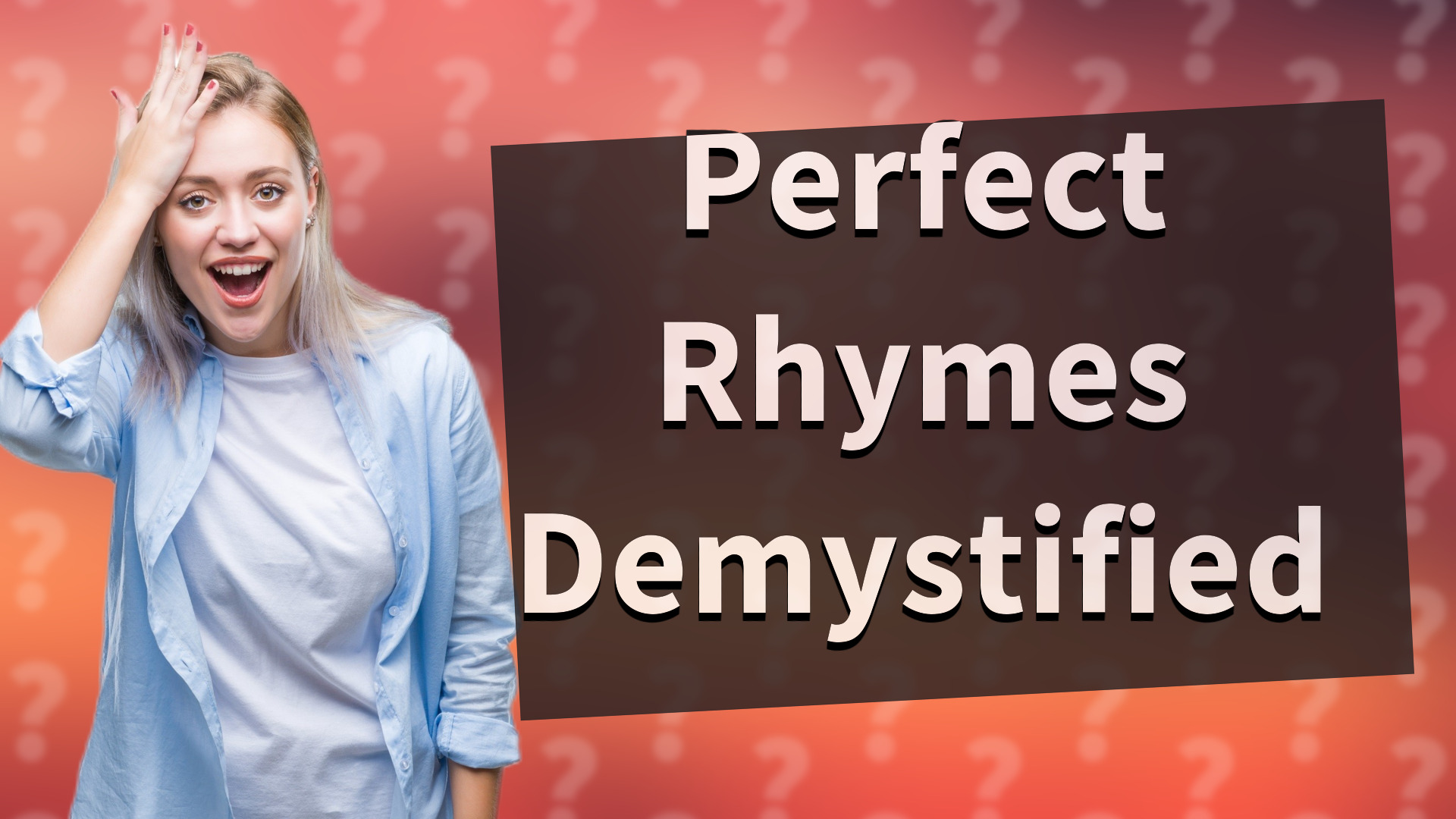 Perfect Rhymes Demystified