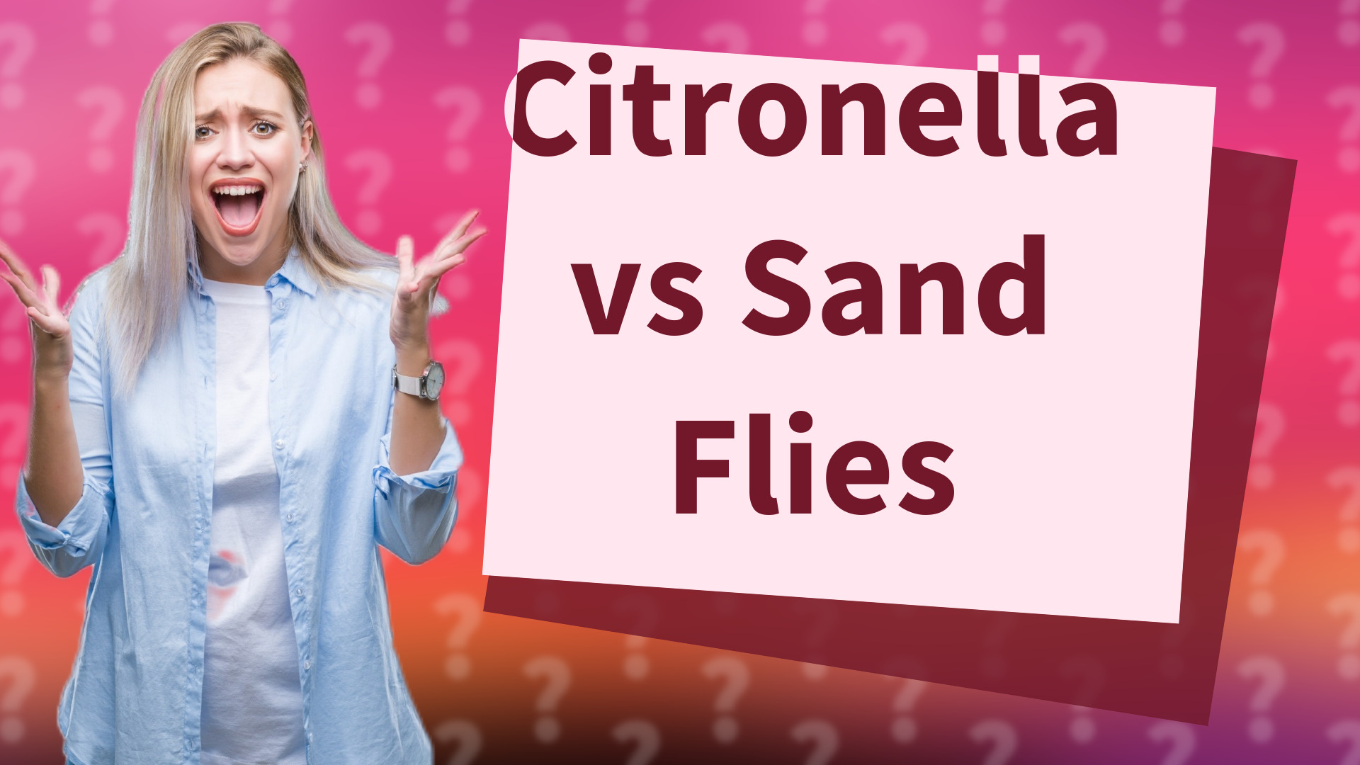 Citronella vs Sand Flies