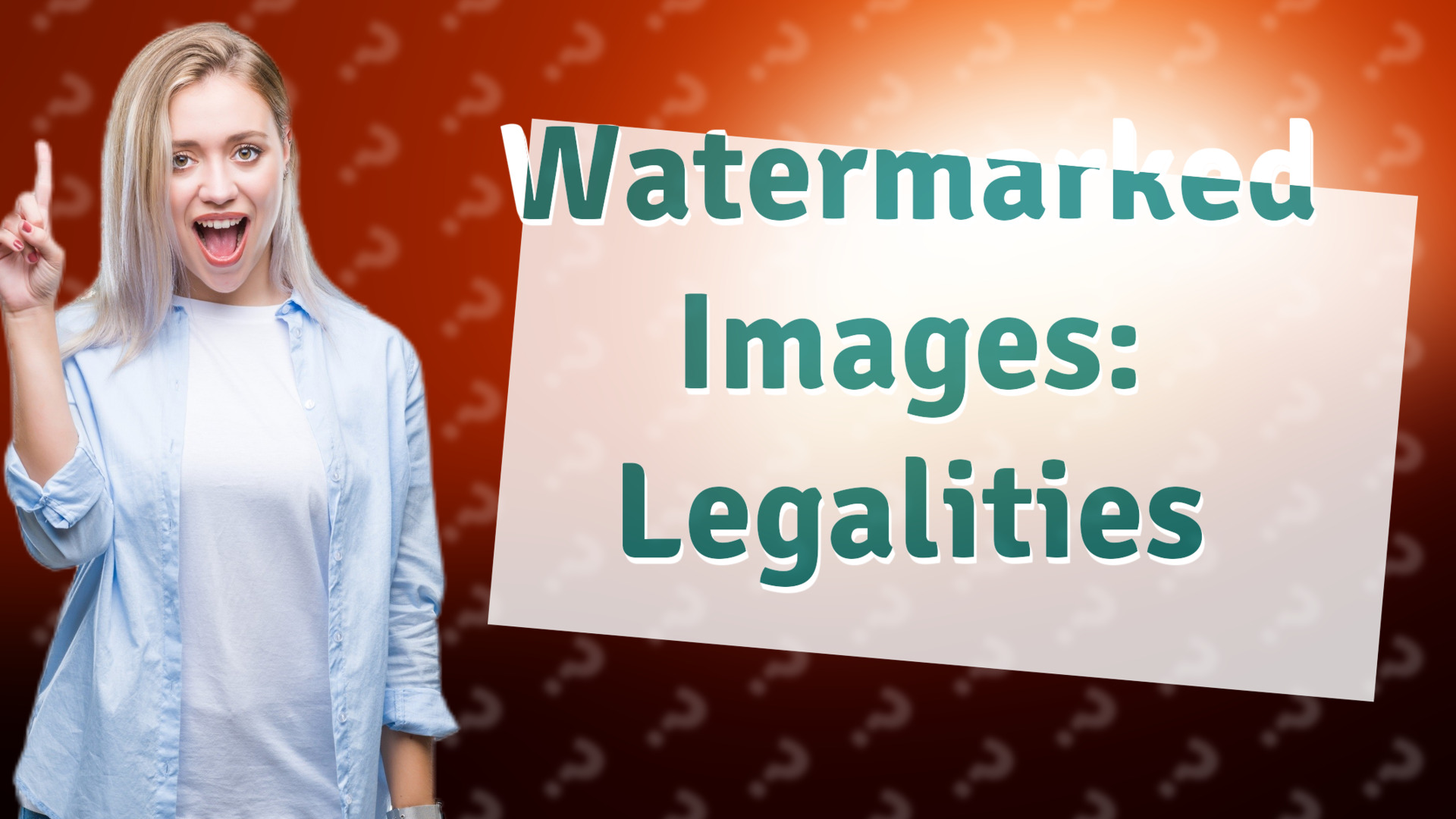 Watermarked Images: Legalities