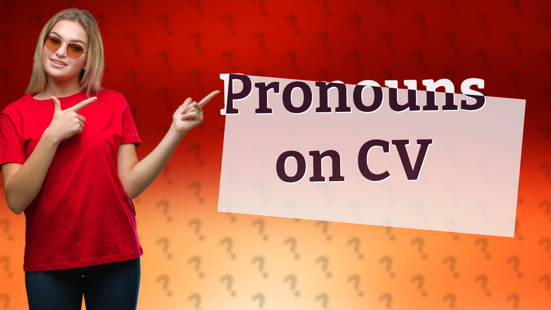 Pronouns on CV