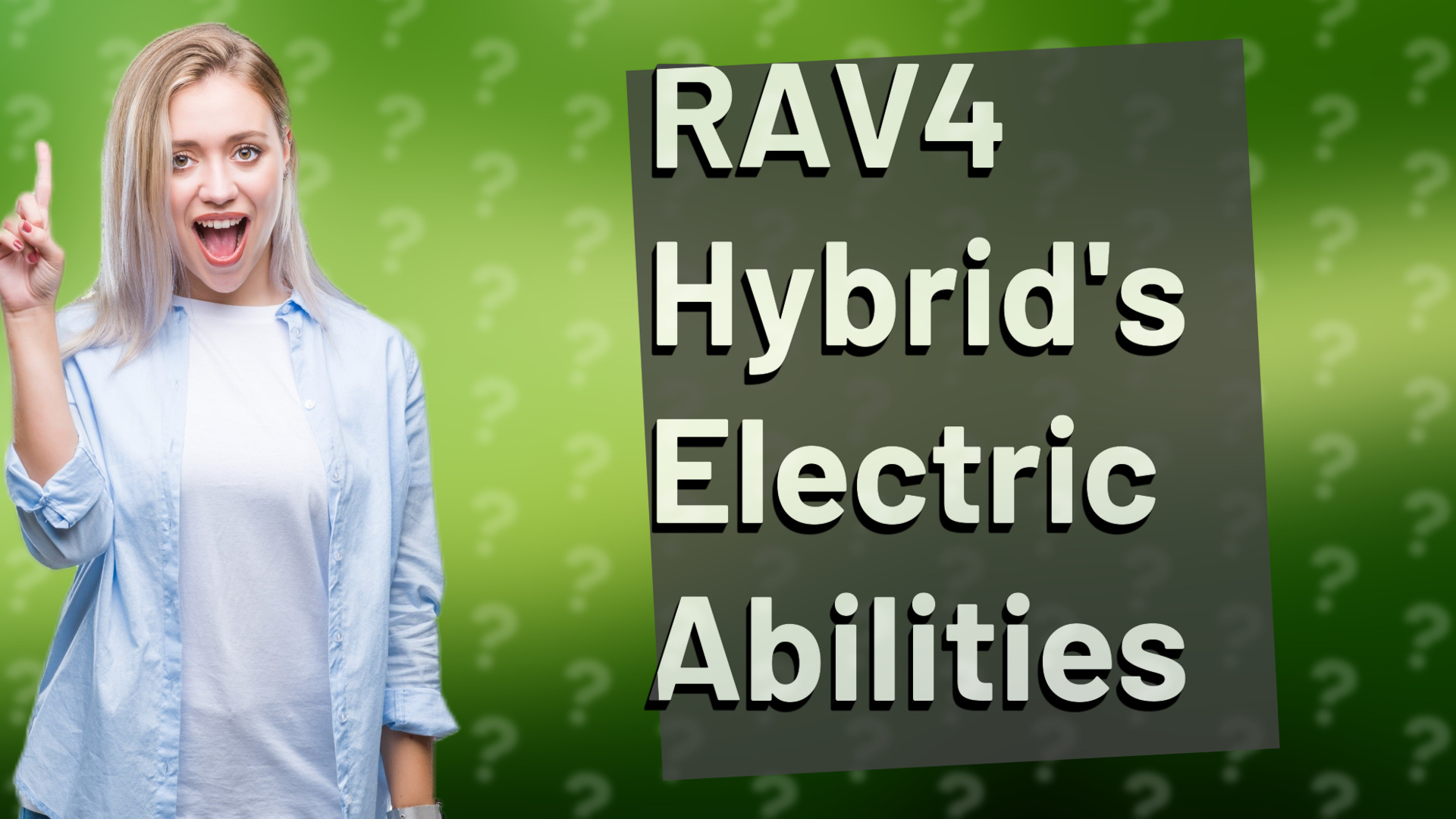 RAV4 Hybrid's Electric Abilities