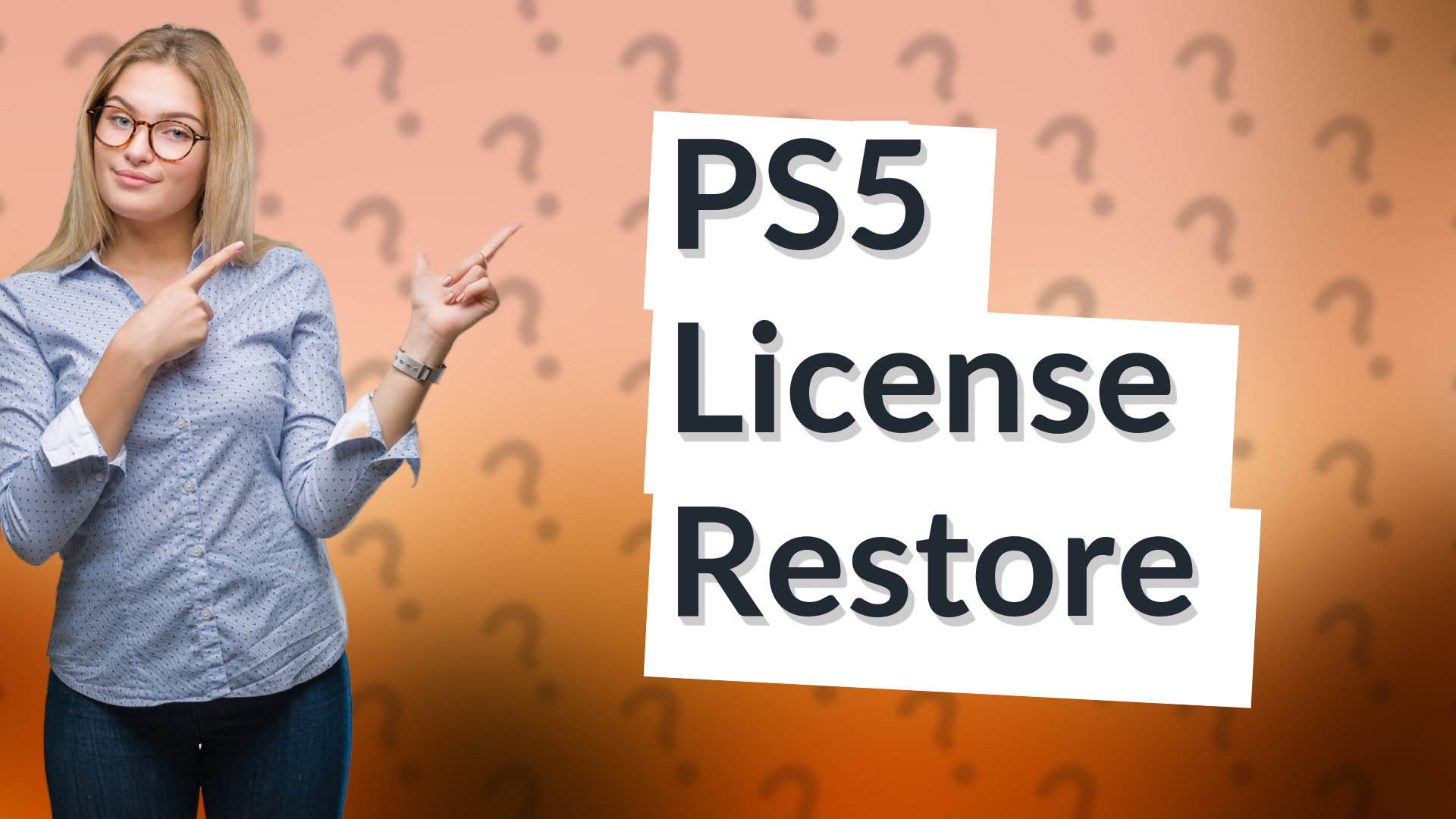 PS5 License Restore