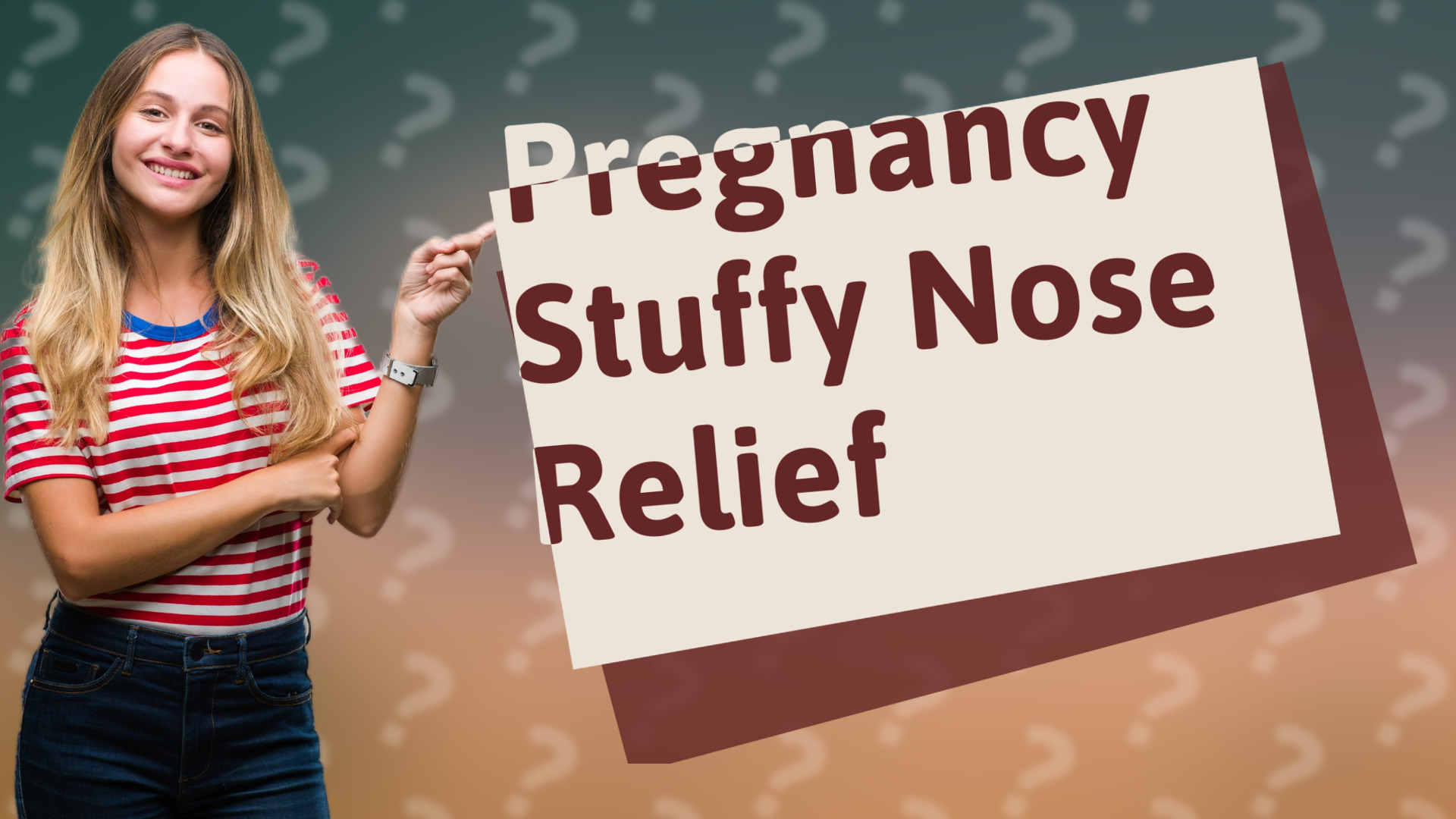 Pregnancy Stuffy Nose Relief