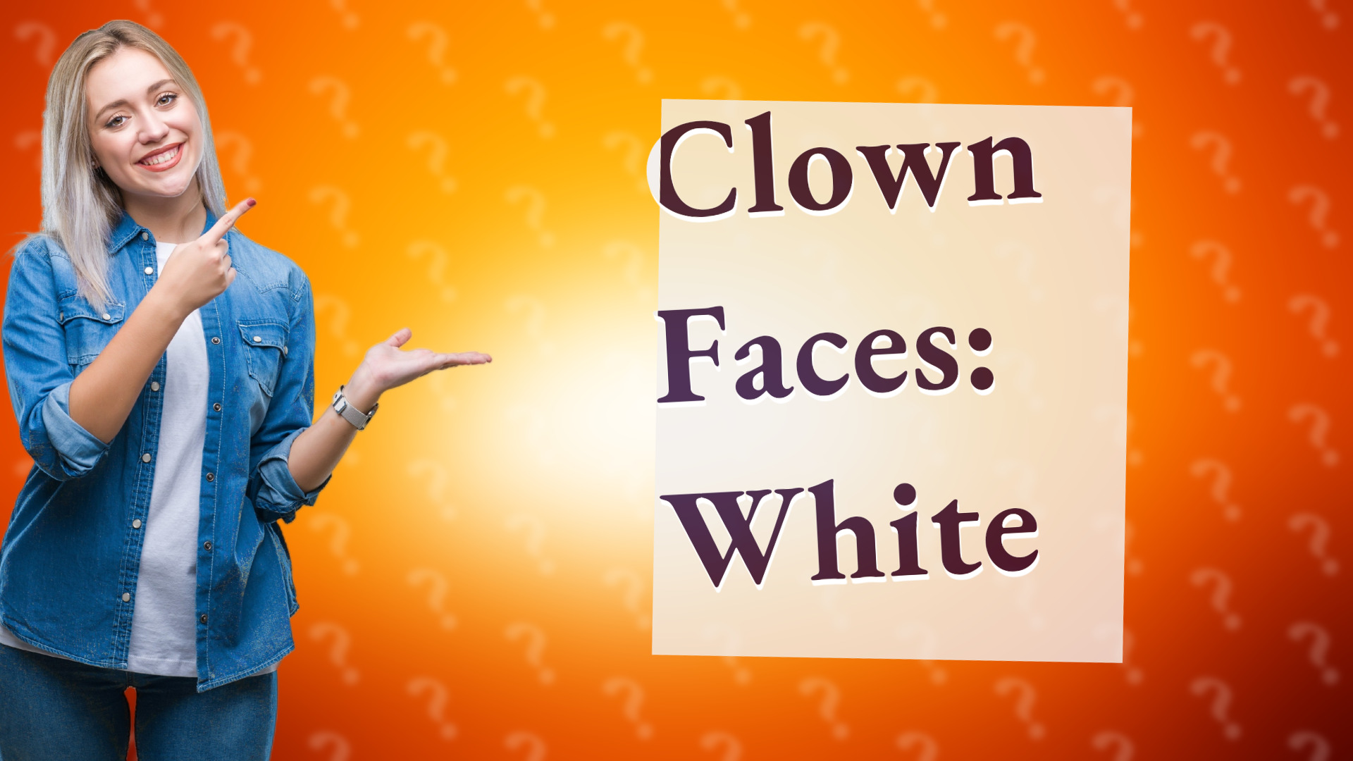 Clown Faces: White