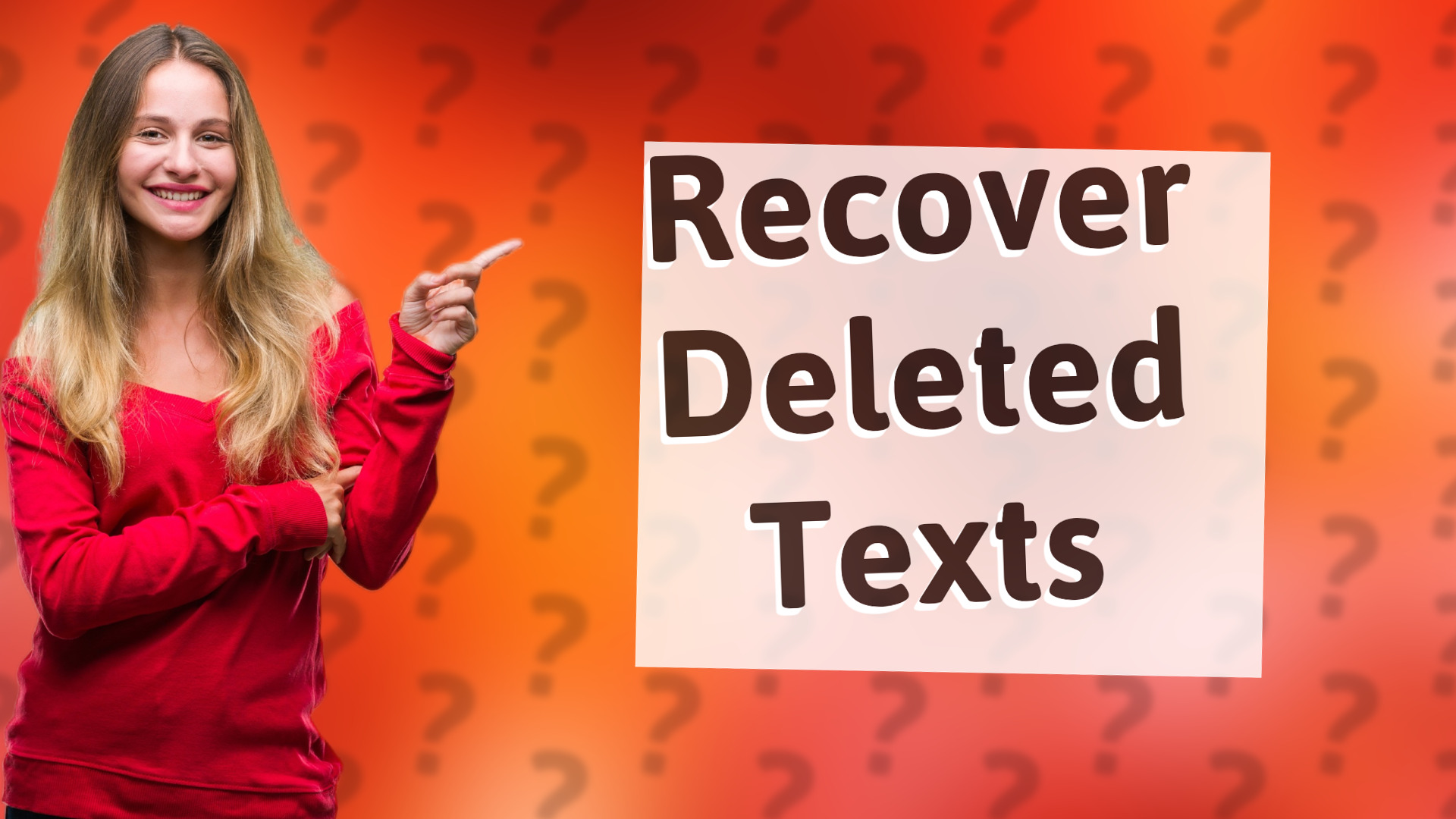 Recover Deleted Texts