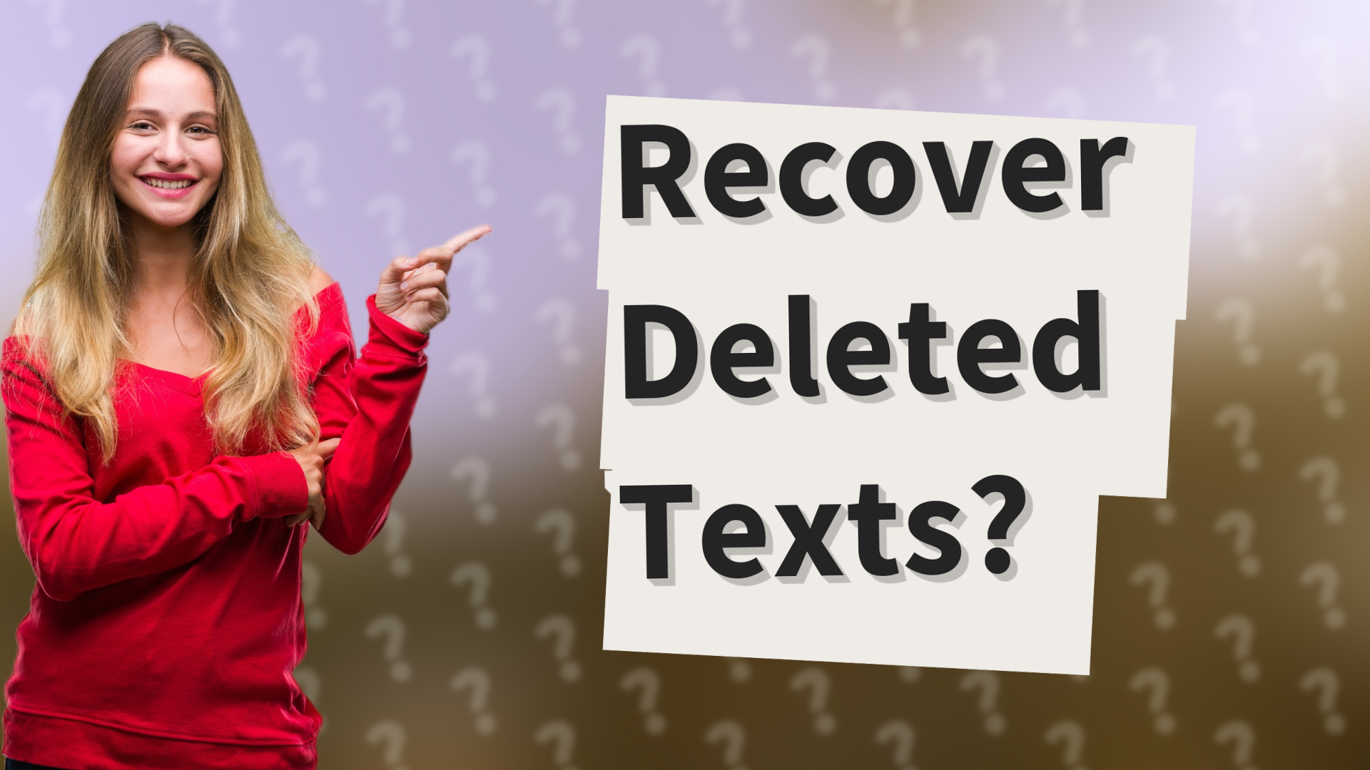 Recover Deleted Texts?