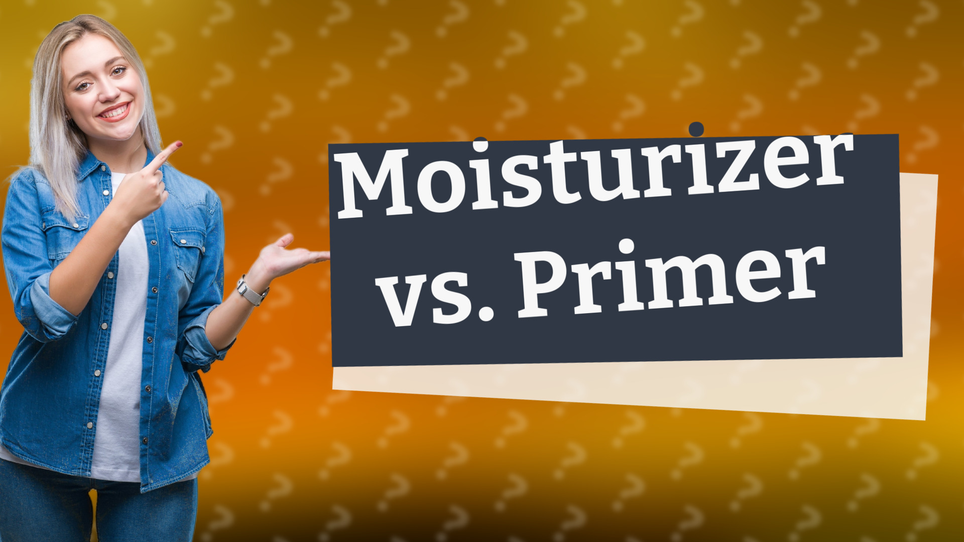 Moisturizer vs. Primer