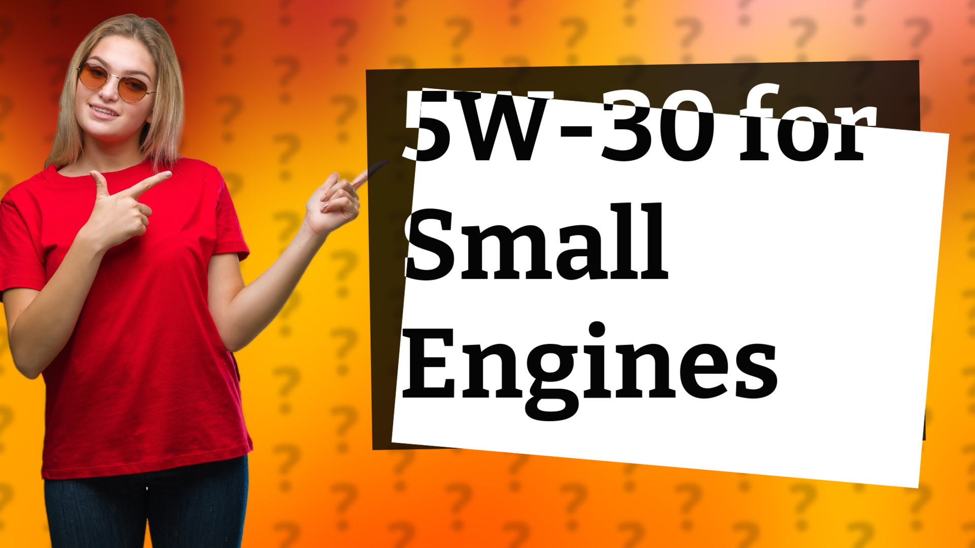 5W-30 for Small Engines
