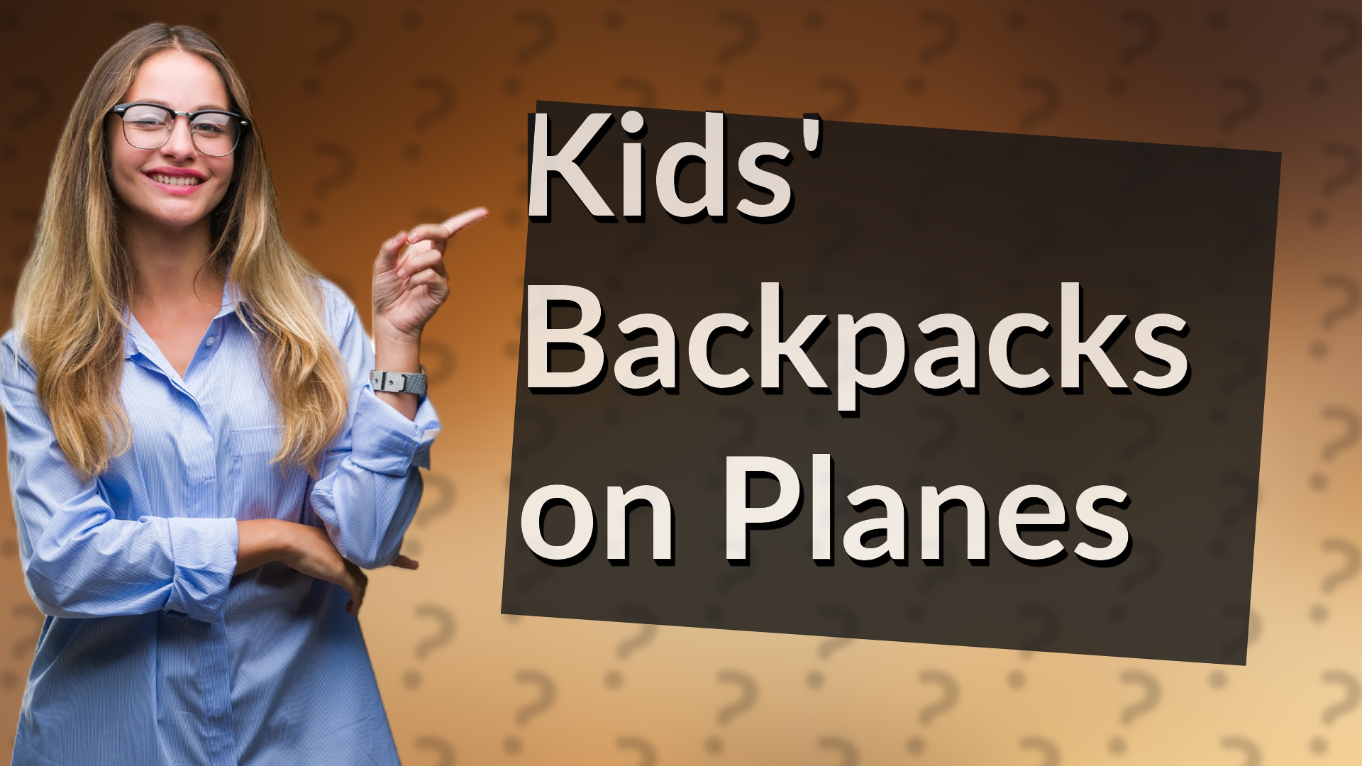 Kids' Backpacks on Planes