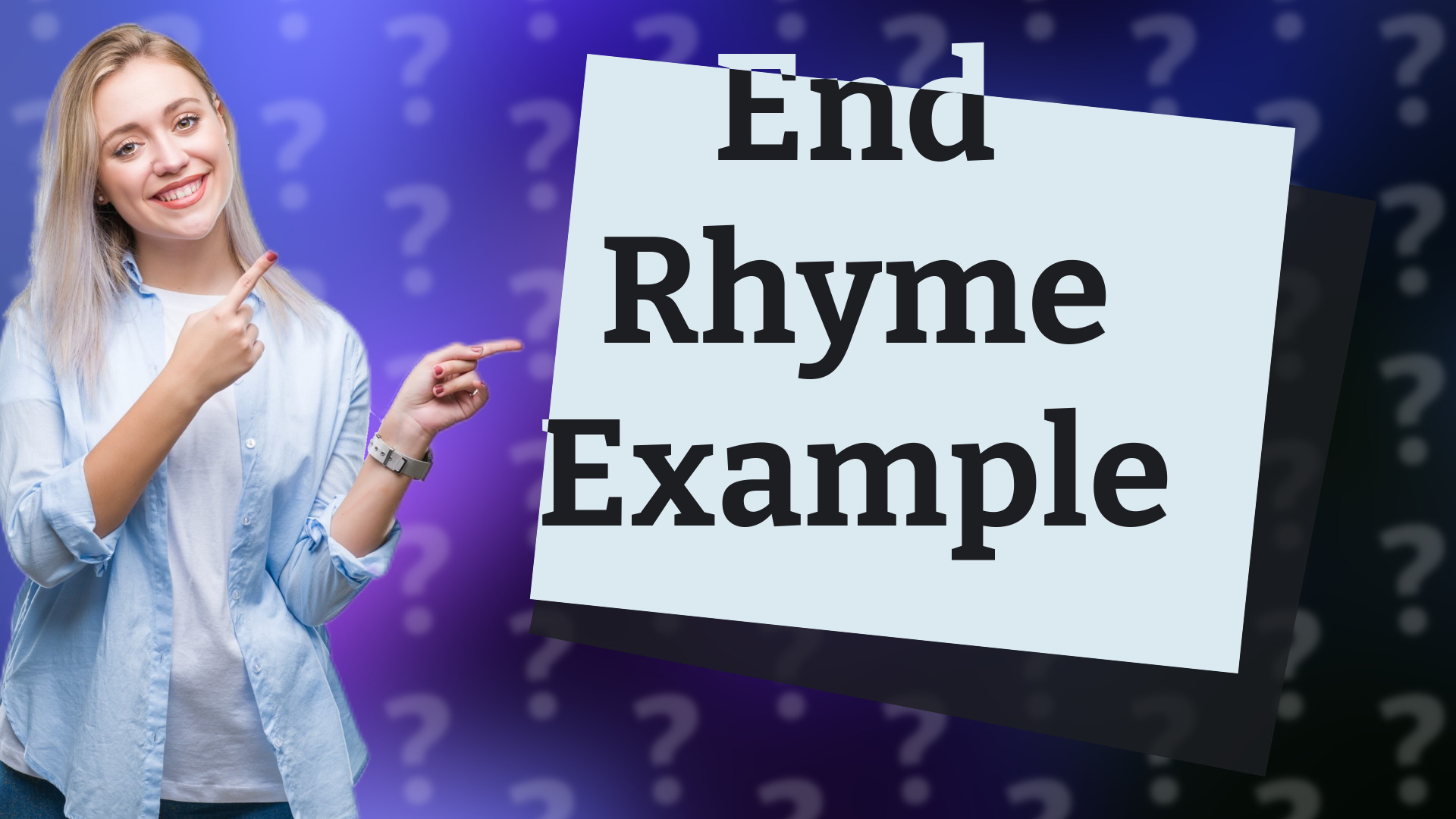 End Rhyme Example
