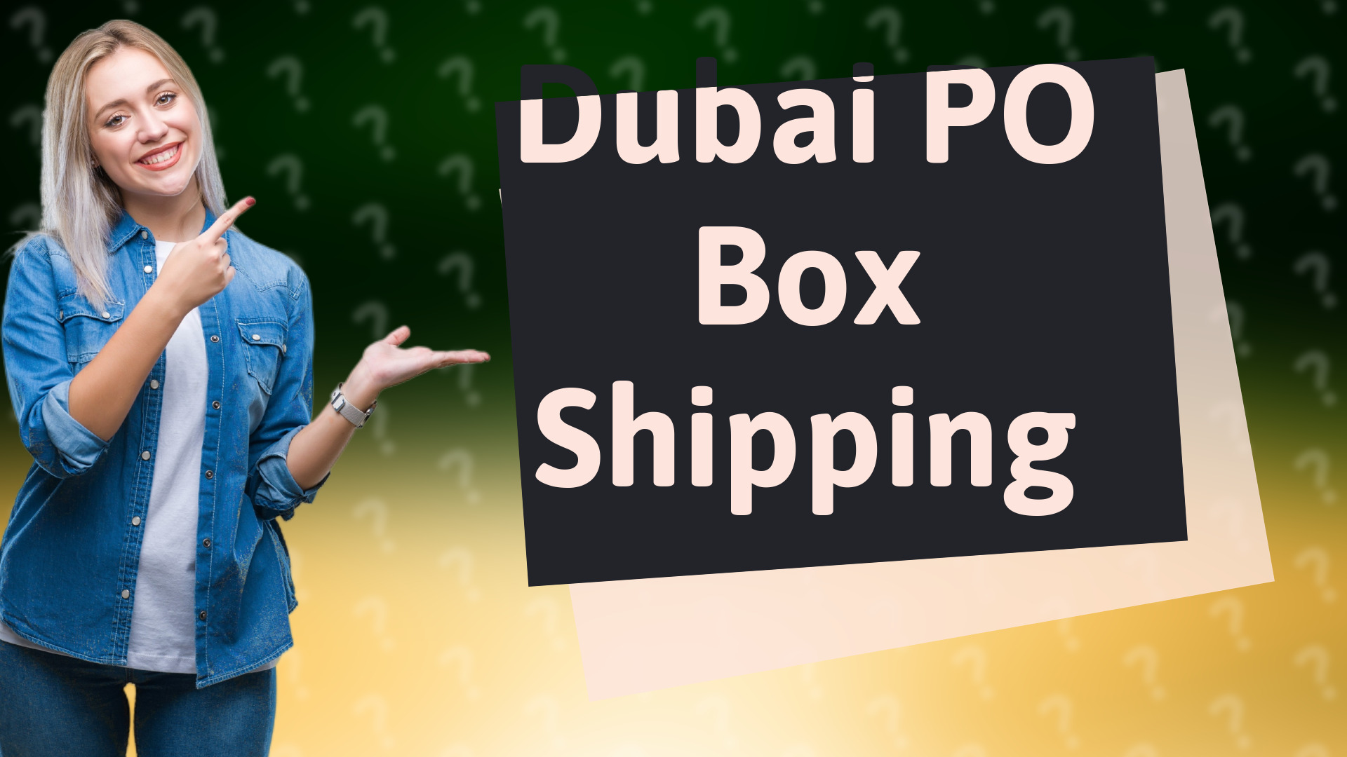 Dubai PO Box Shipping