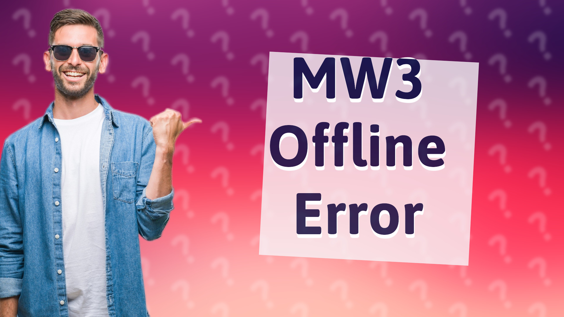 MW3 Offline Error
