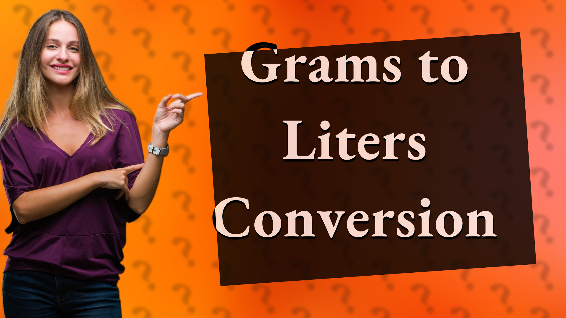 Grams to Liters Conversion