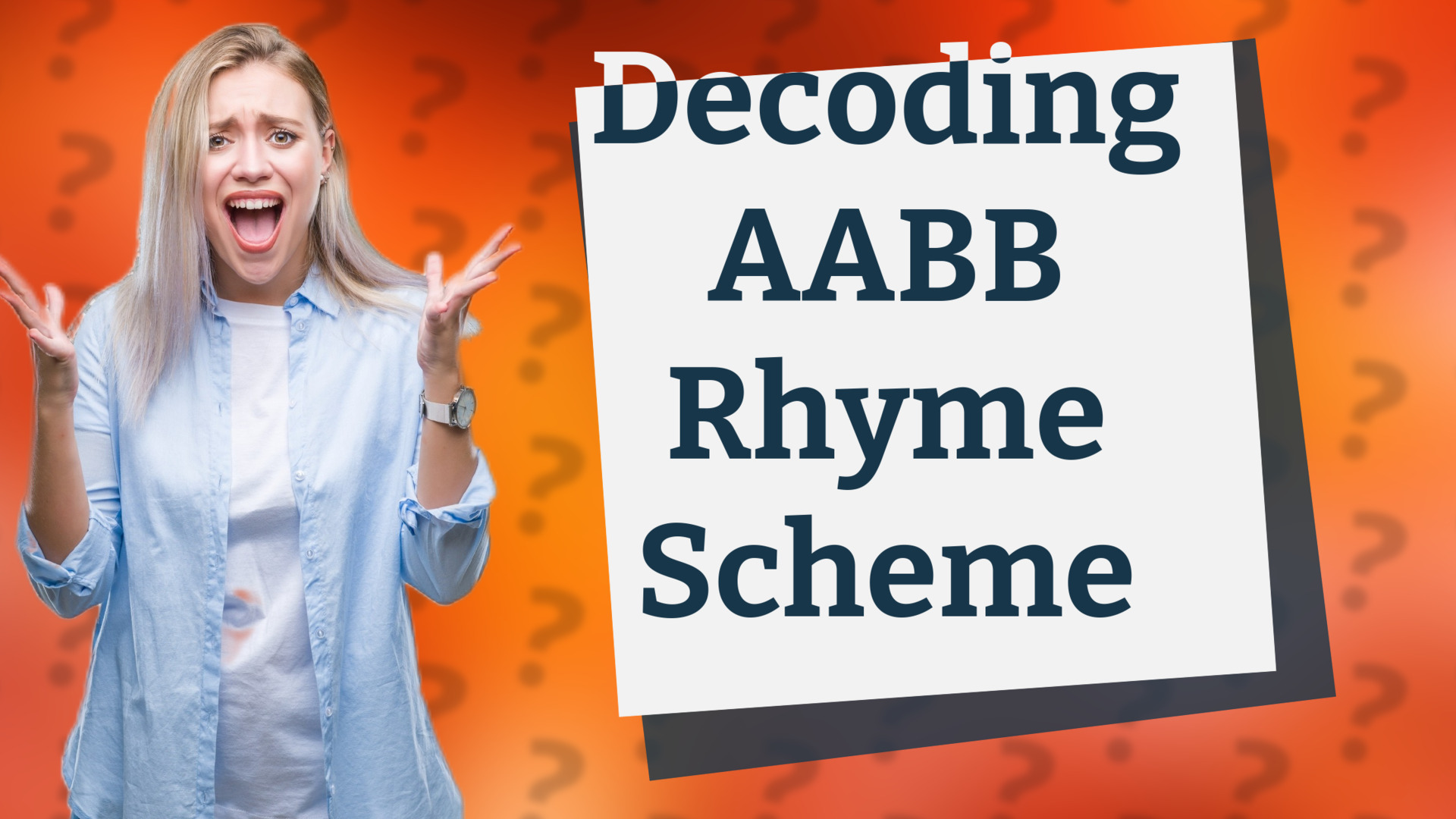 Decoding AABB Rhyme Scheme