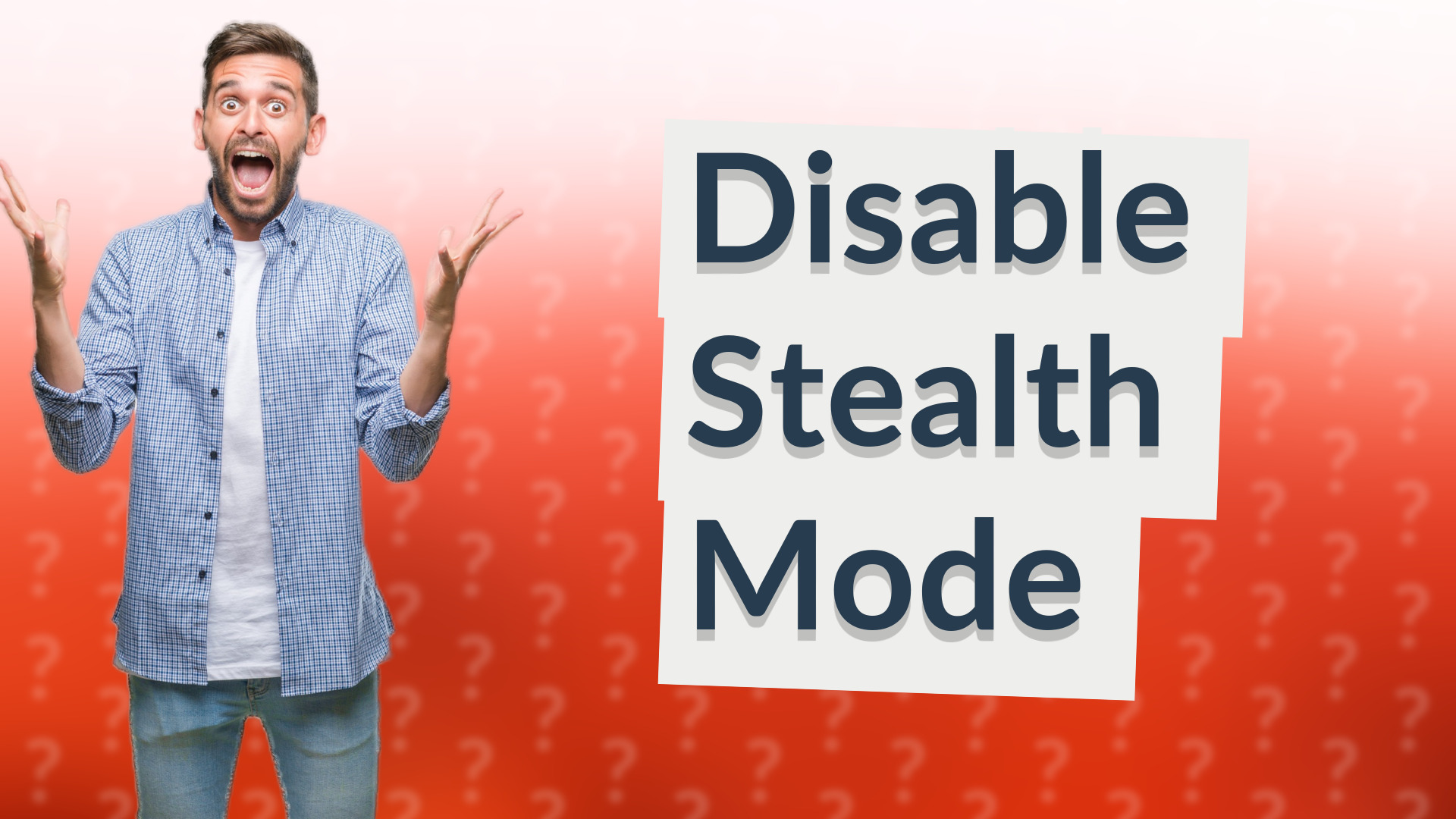 Disable Stealth Mode