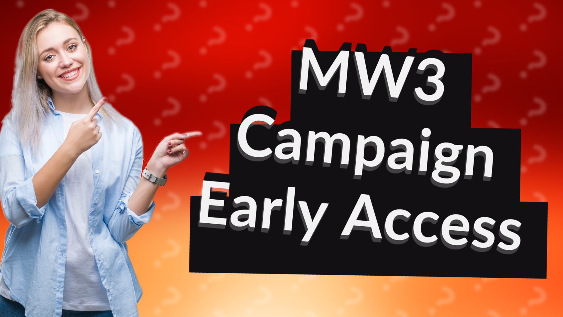 MW3 Campaign Early Access