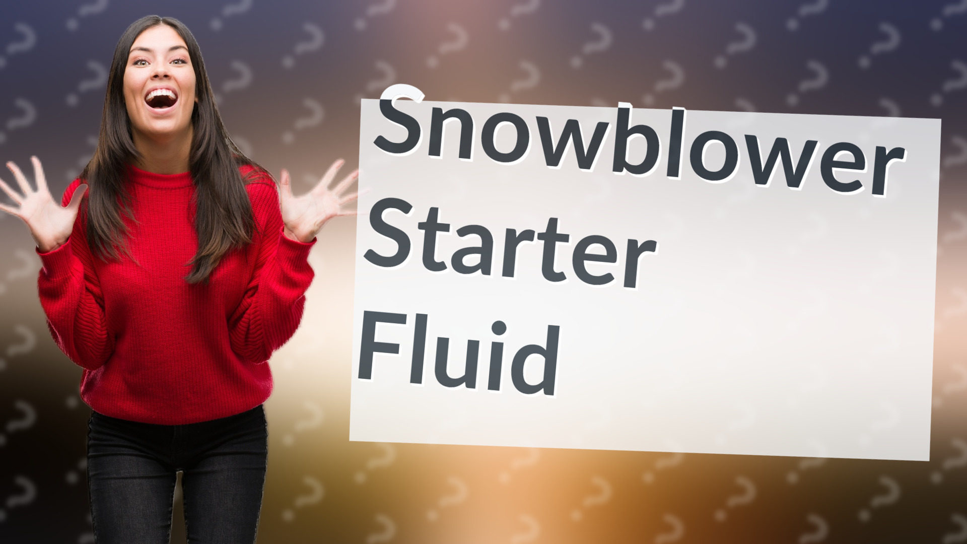 Snowblower Starter Fluid