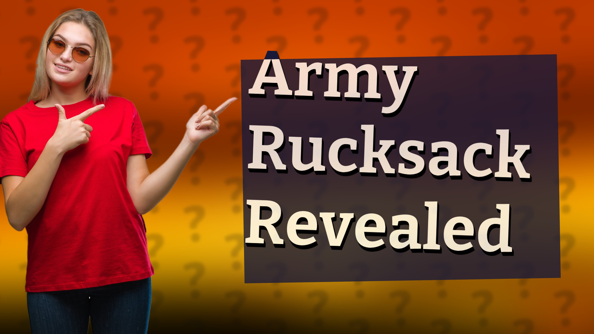 Army Rucksack Revealed