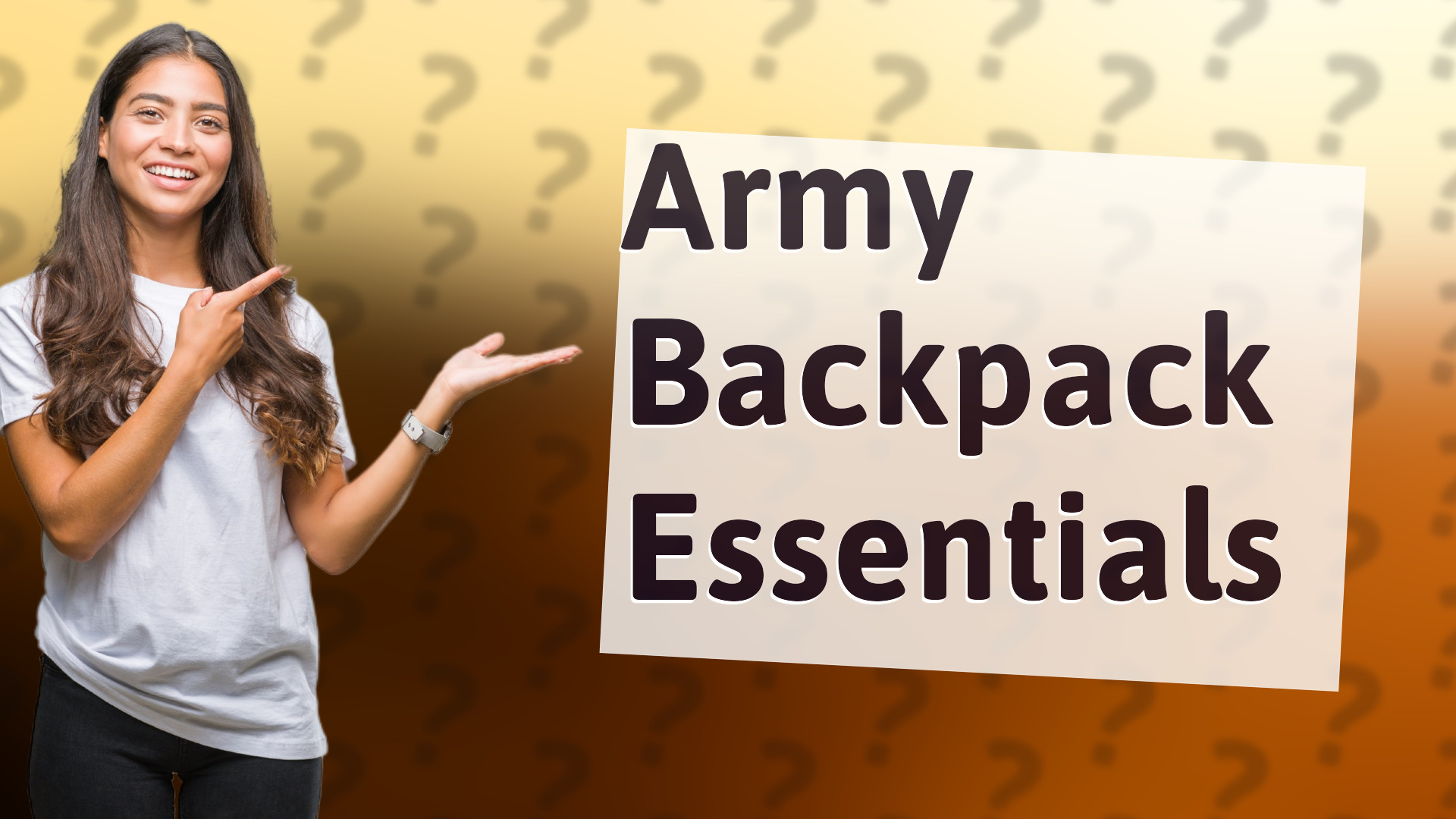 Army Backpack Essentials
