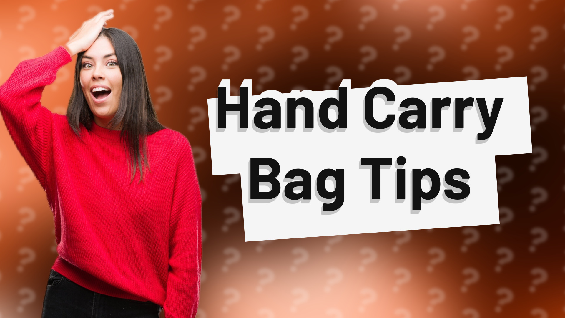 Hand Carry Bag Tips