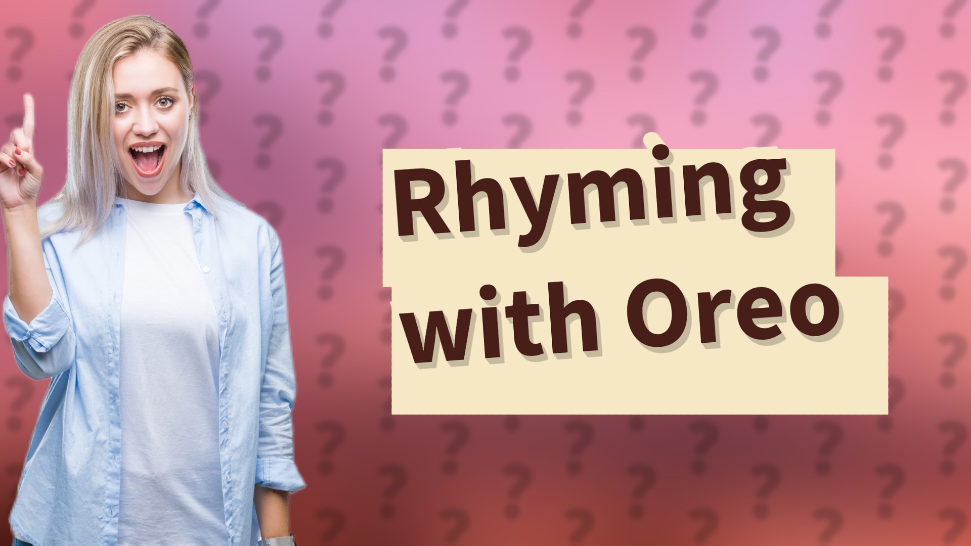 Rhyming with Oreo