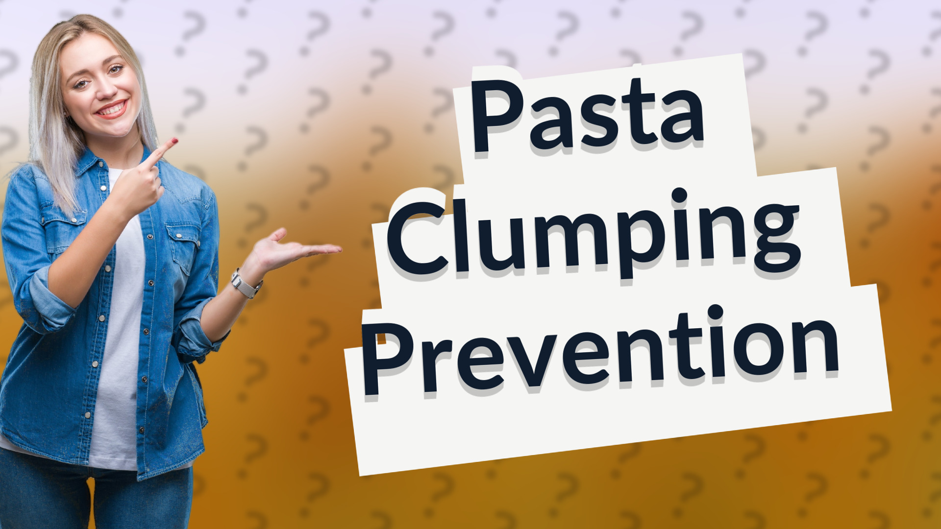 Pasta Clumping Prevention