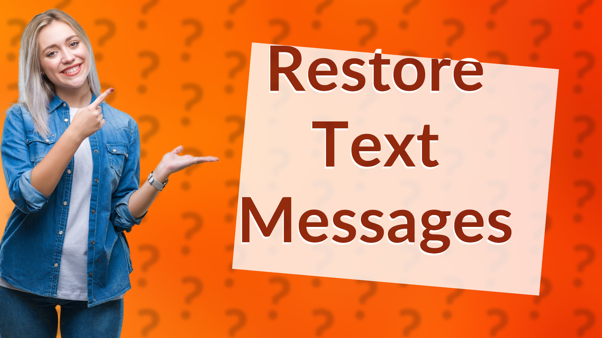 Restore Text Messages