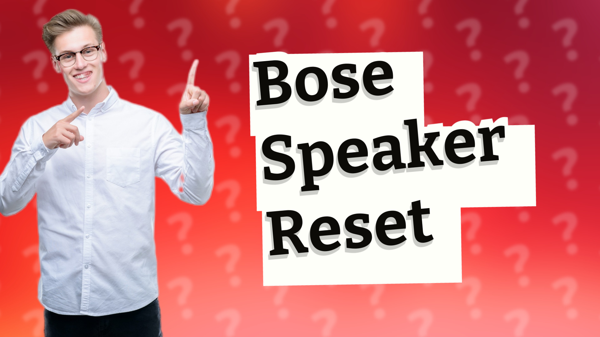 Bose Speaker Reset