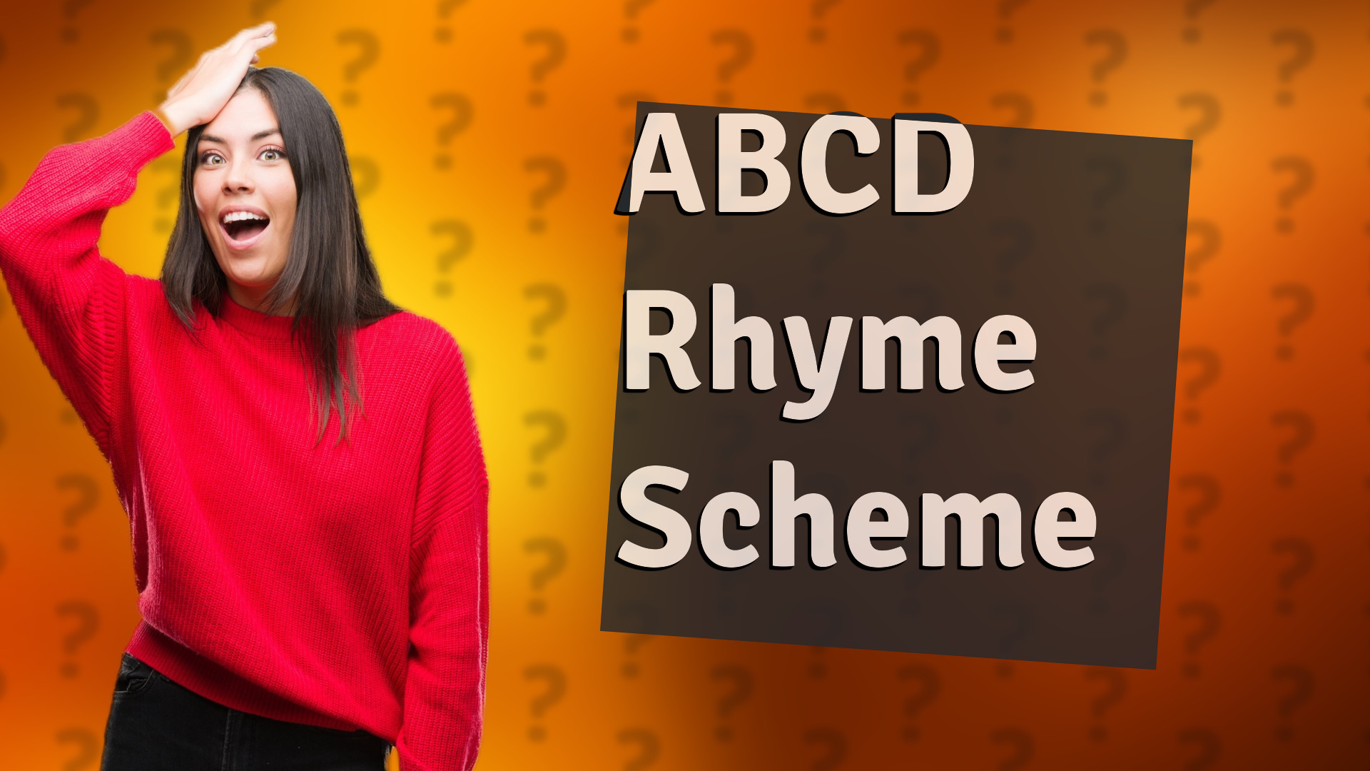 ABCD Rhyme Scheme