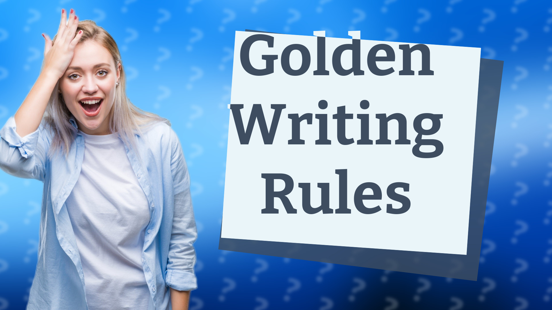 Golden Writing Rules