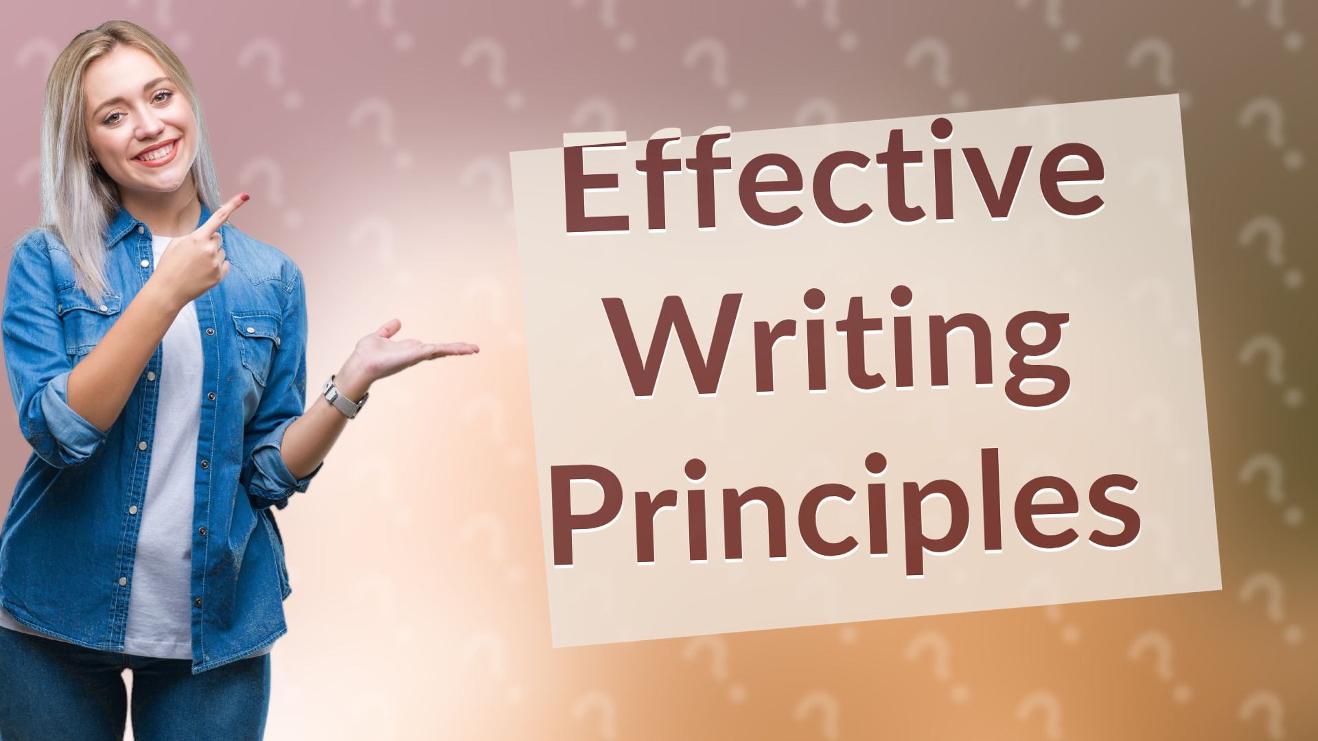 Effective Writing Principles