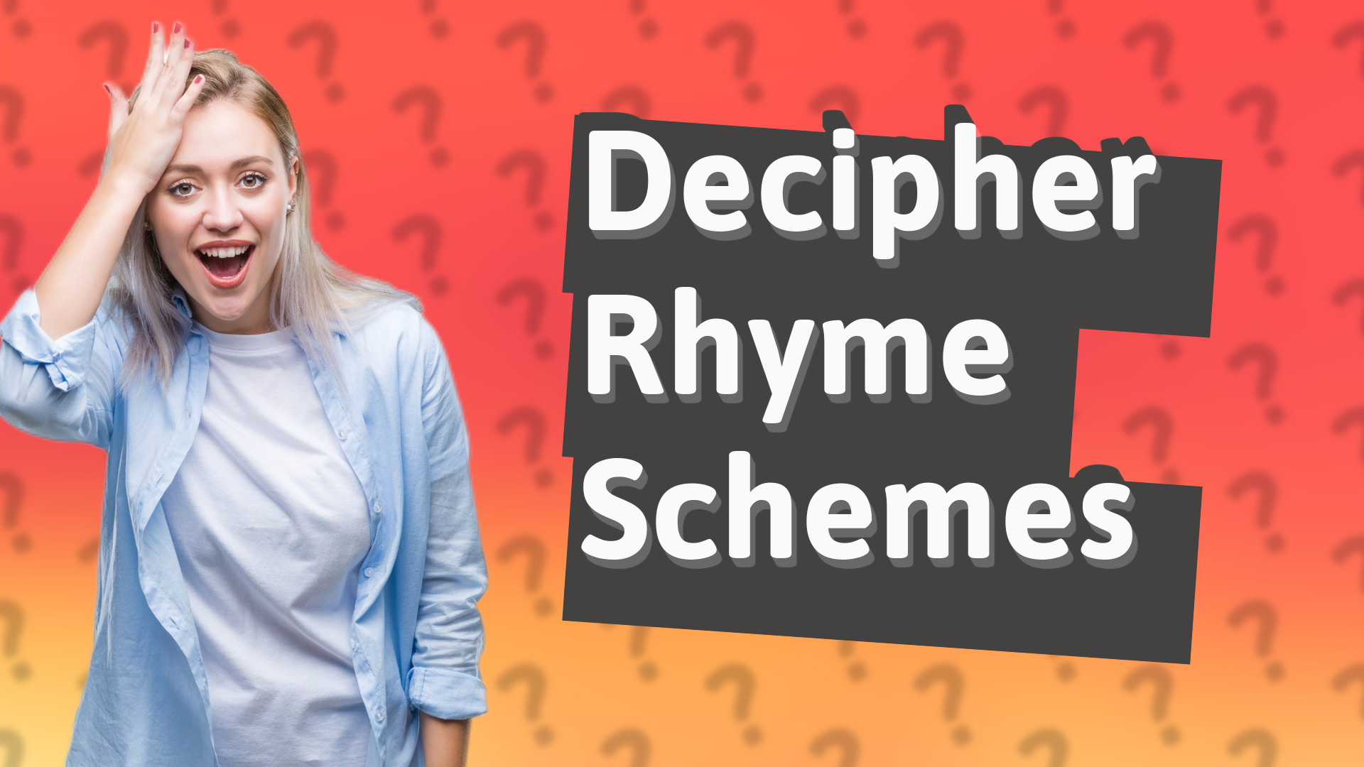 Decipher Rhyme Schemes