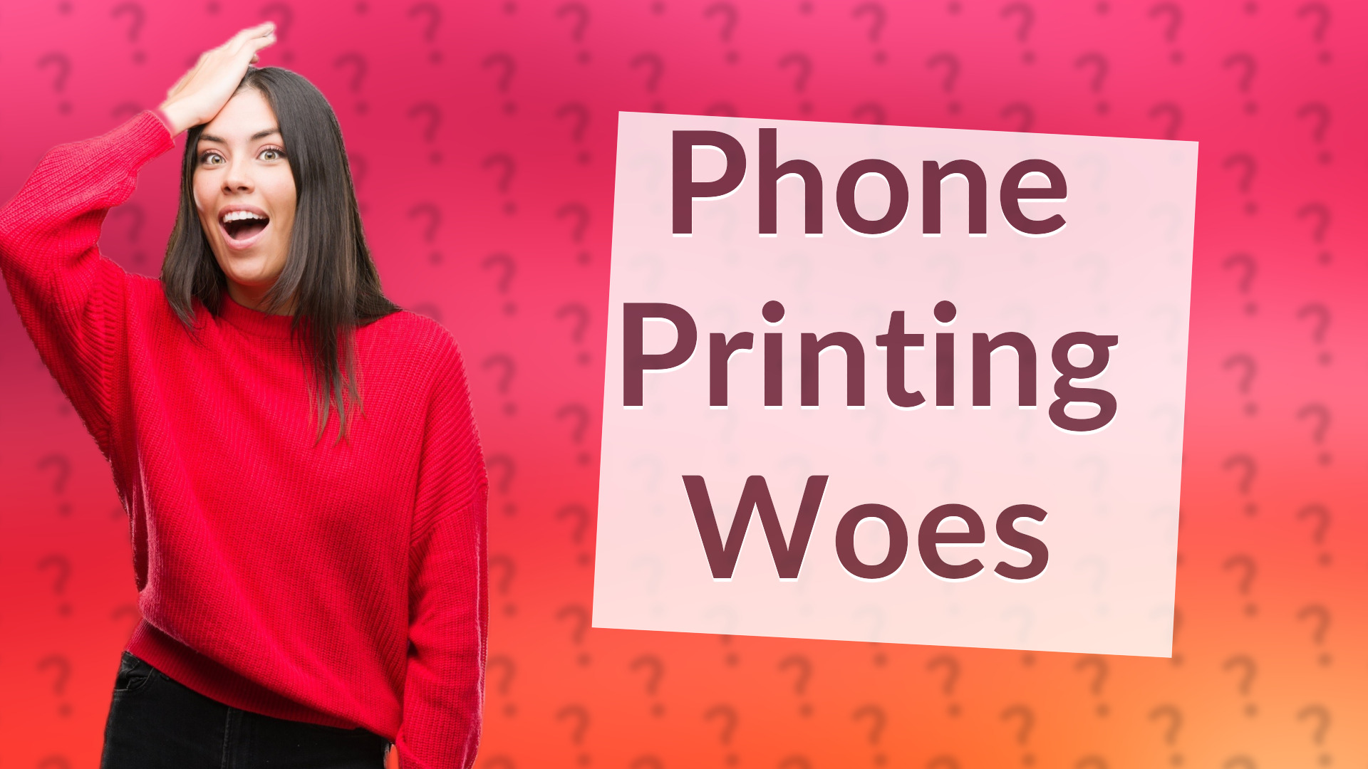 Phone Printing Woes