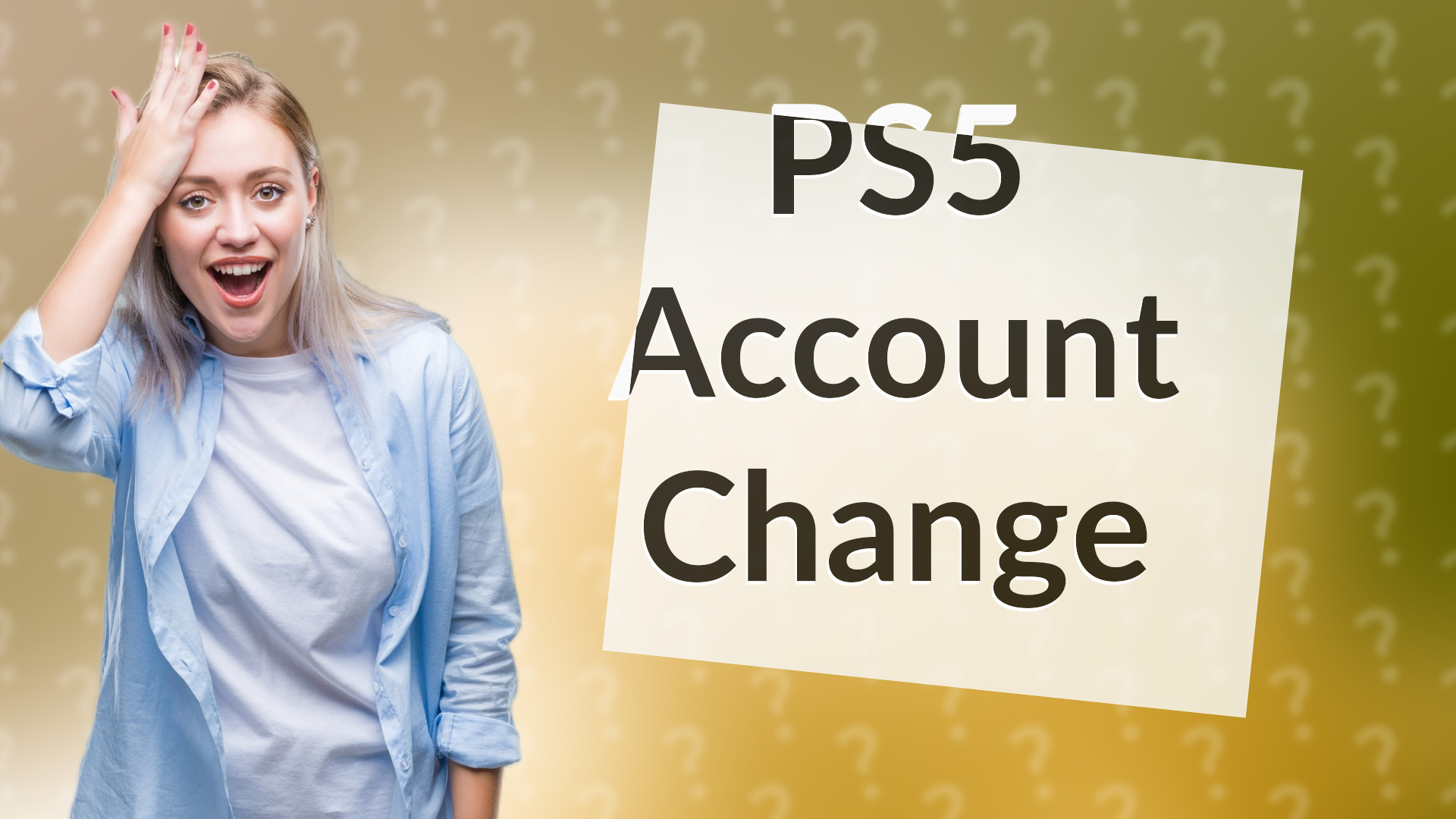 PS5 Account Change