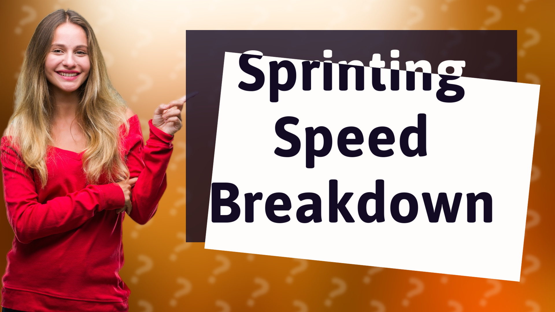 Sprinting Speed Breakdown