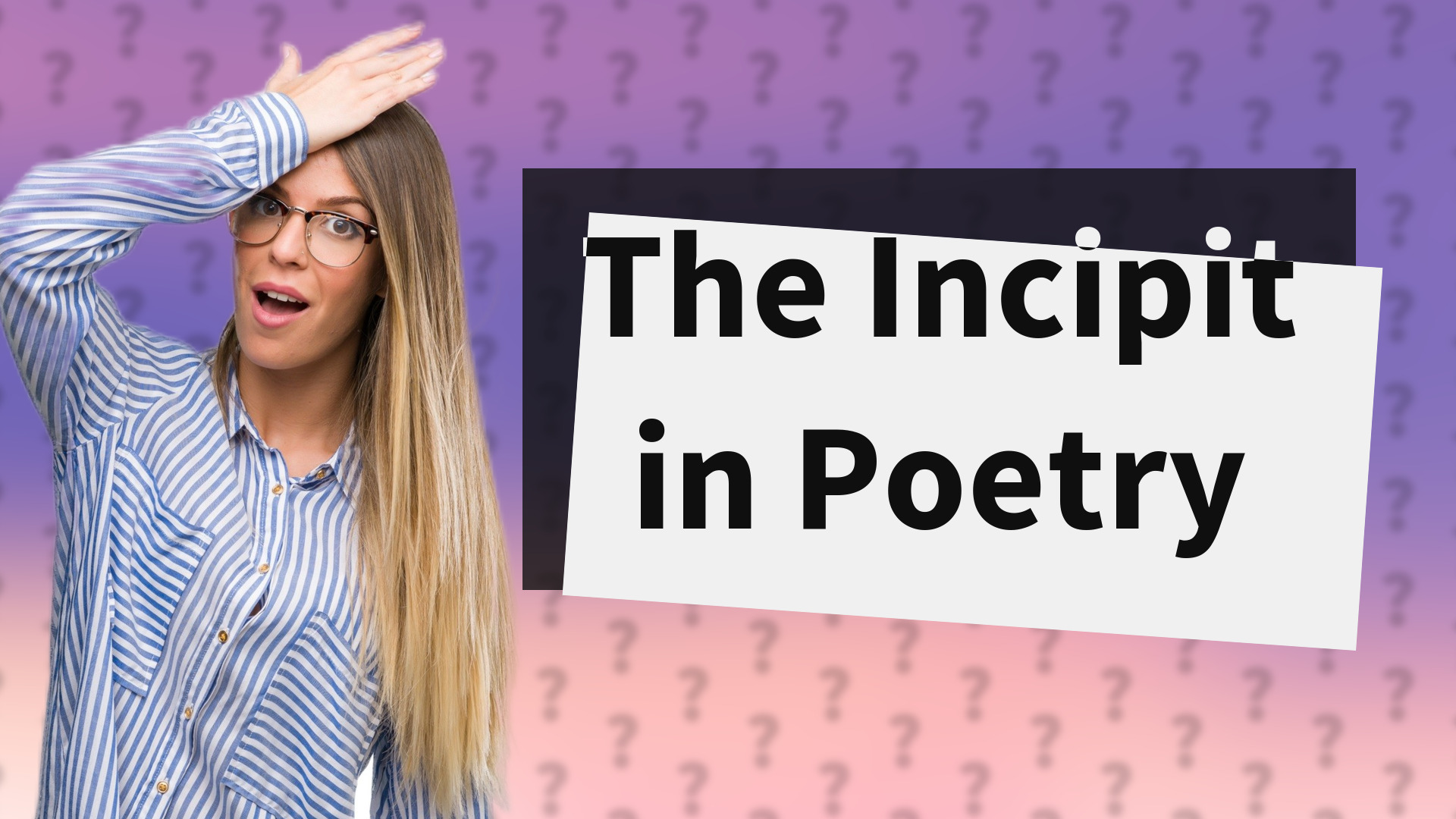 The Incipit in Poetry