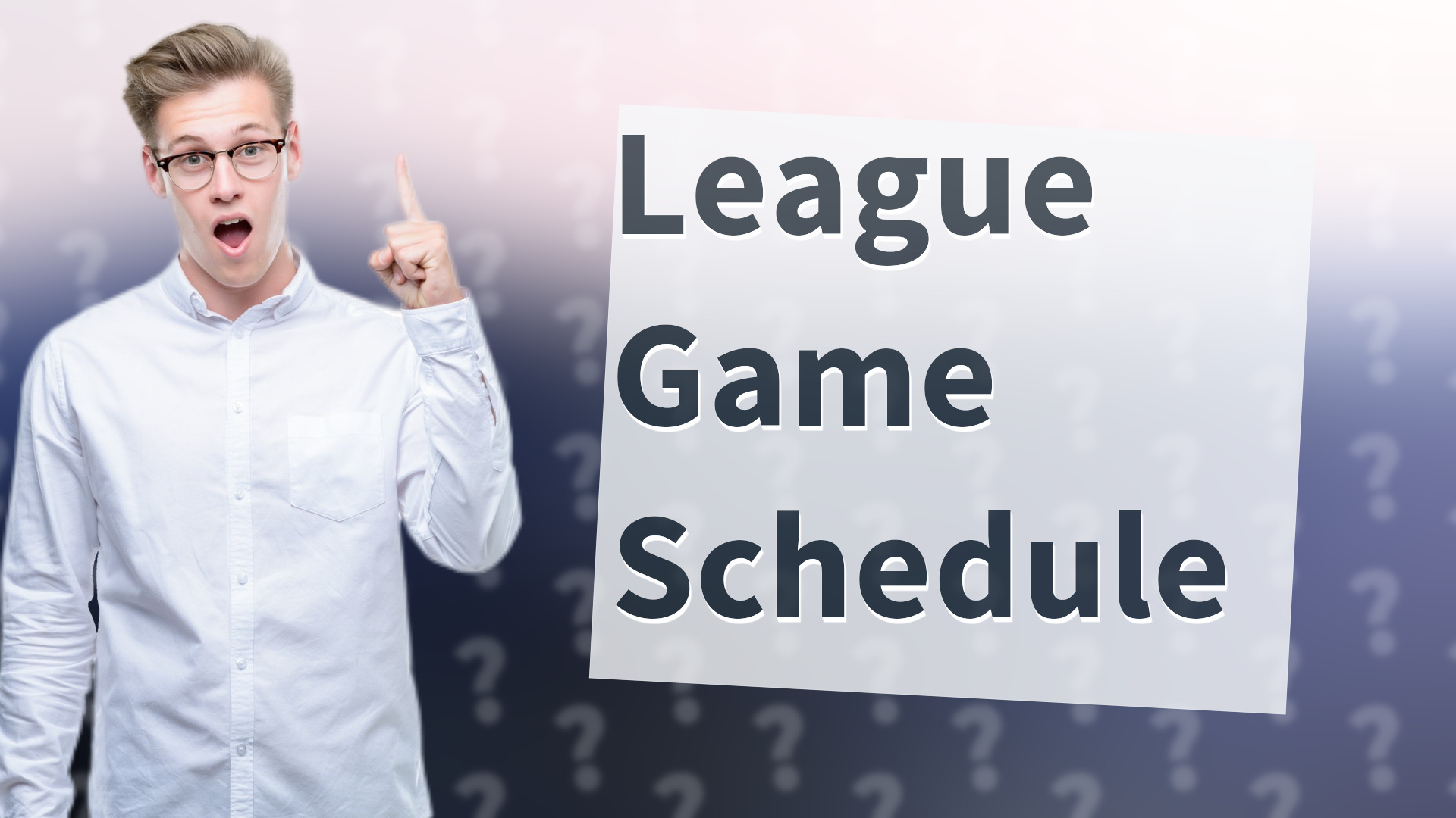 League Game Schedule