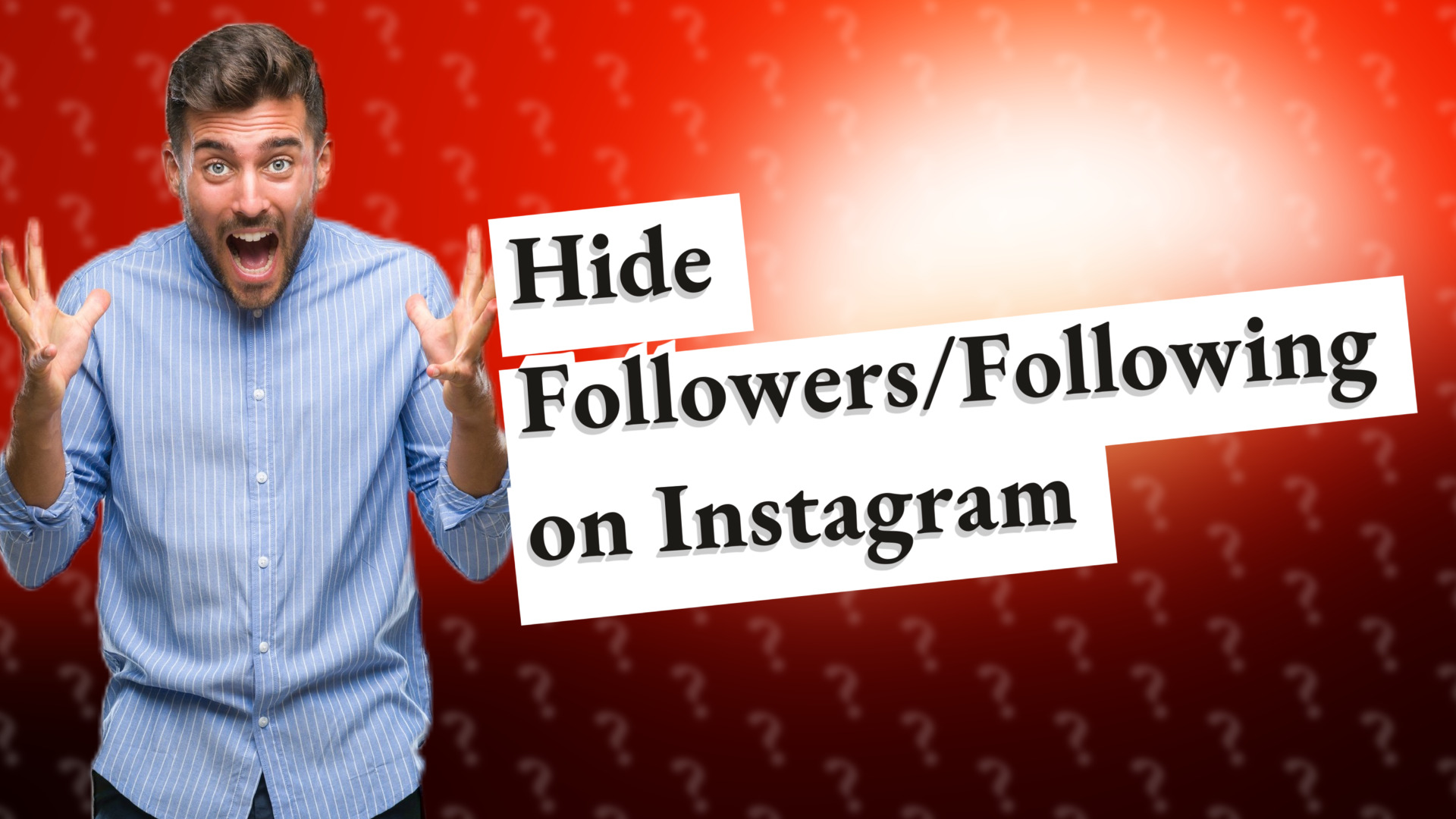 Hide Followers/Following on Instagram