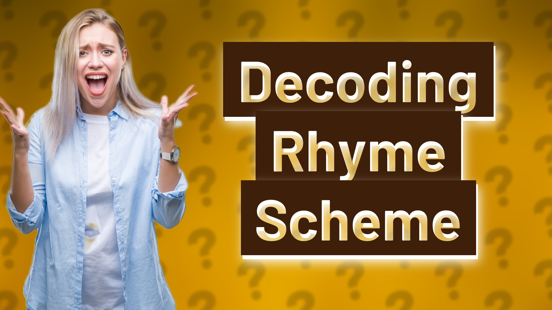 Decoding Rhyme Scheme