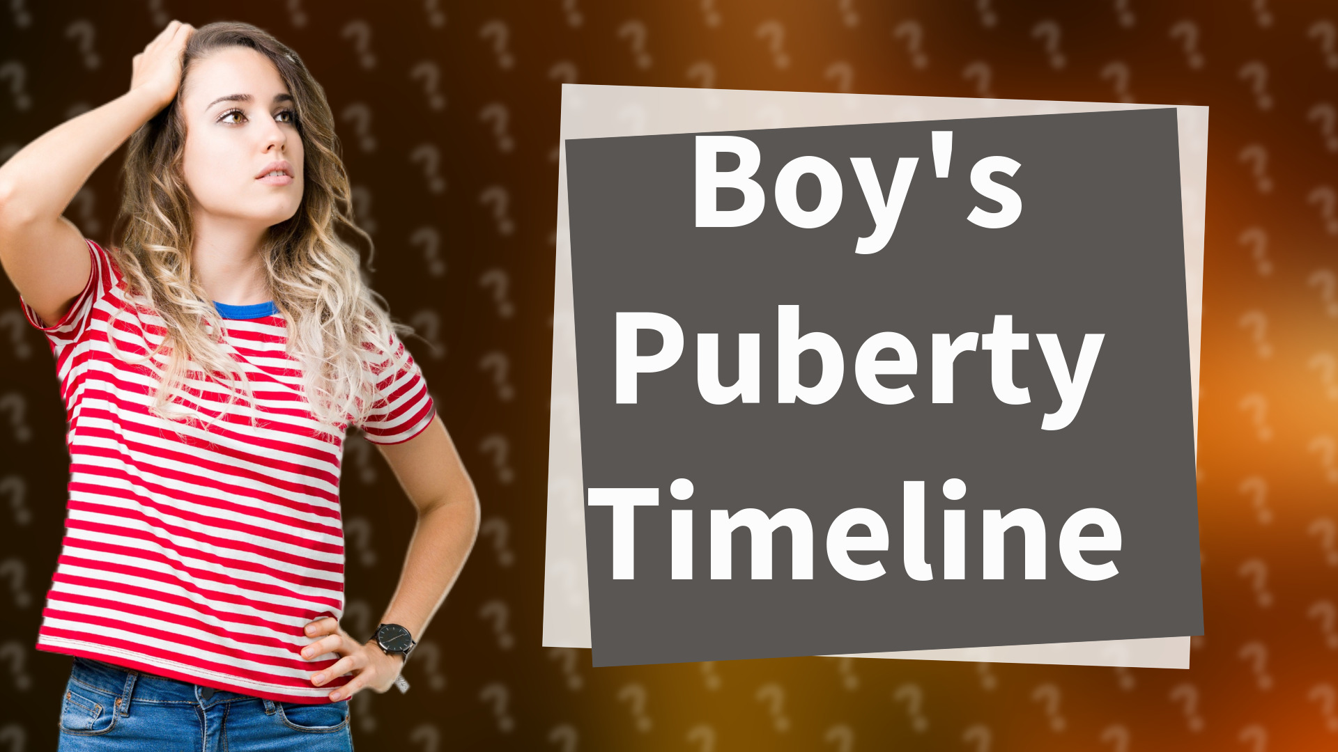 Boy's Puberty Timeline
