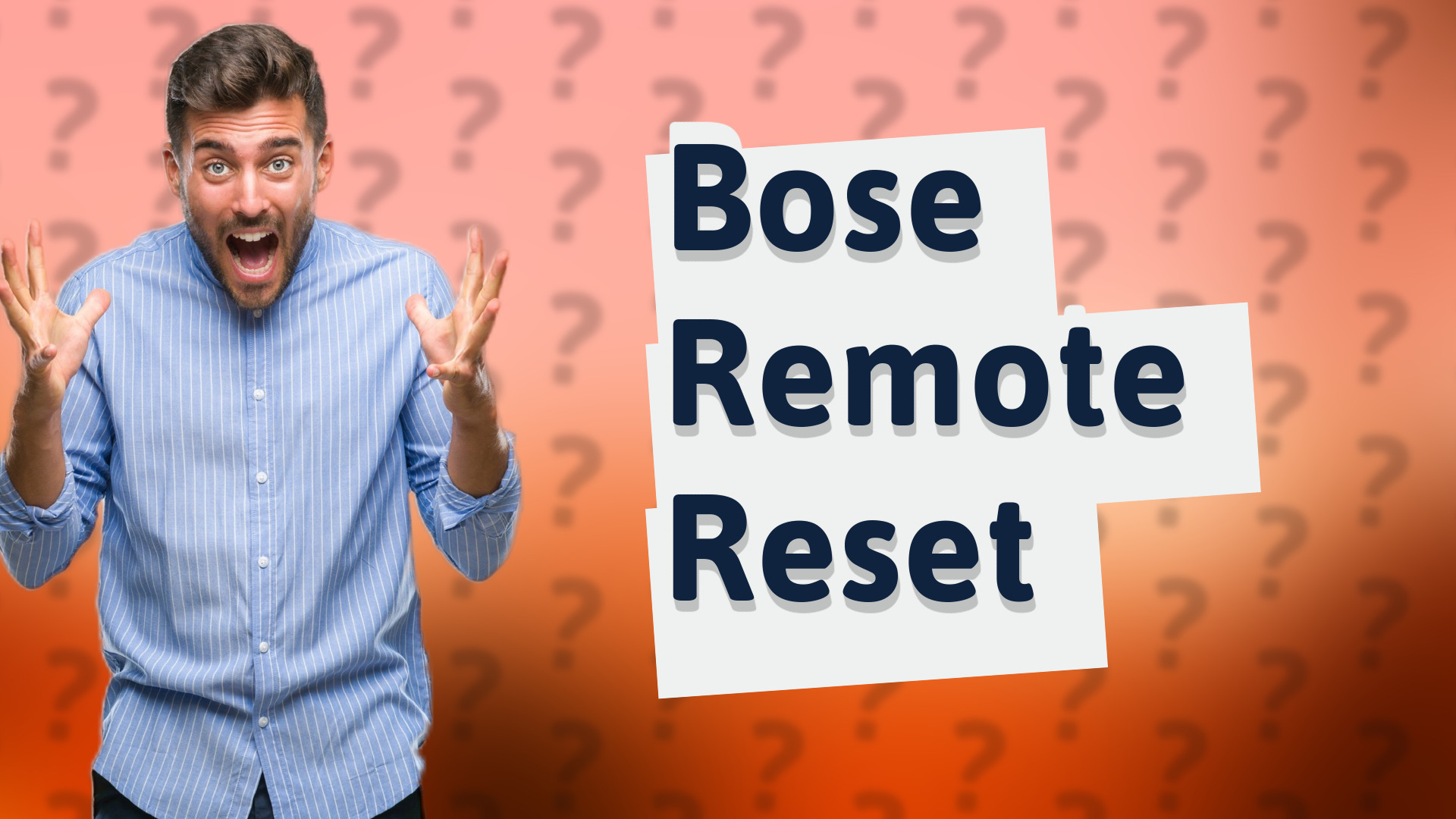 Bose Remote Reset