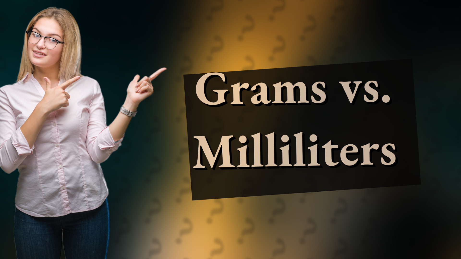 Grams vs. Milliliters