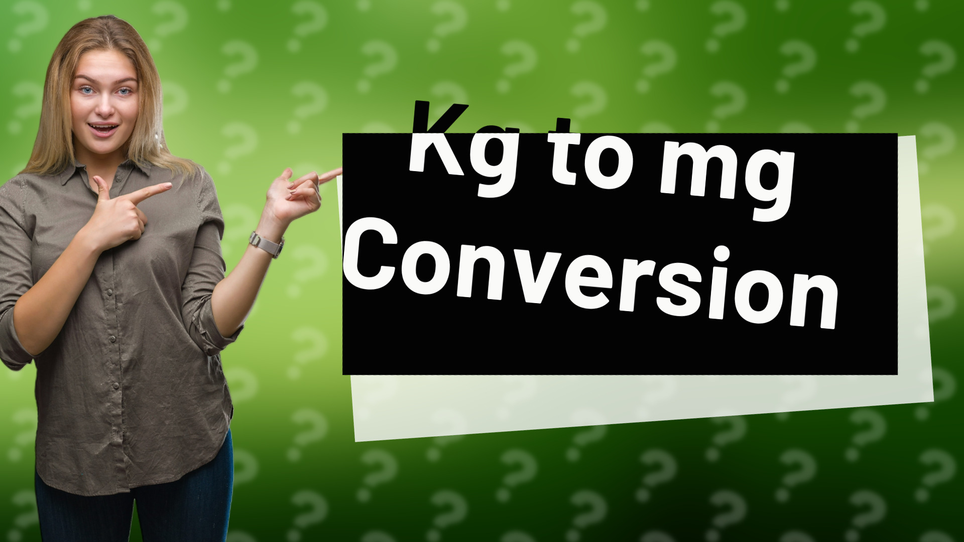 Kg to mg Conversion
