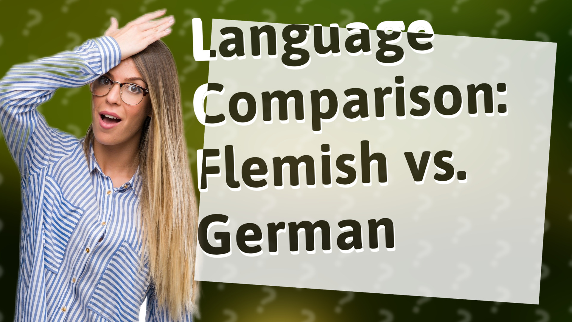 Language Comparison: Flemish vs. German