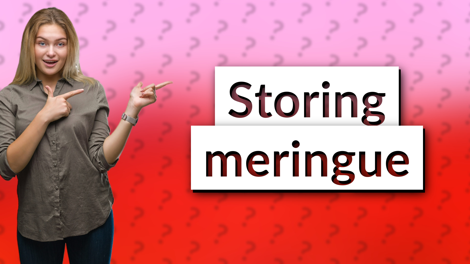 Storing meringue