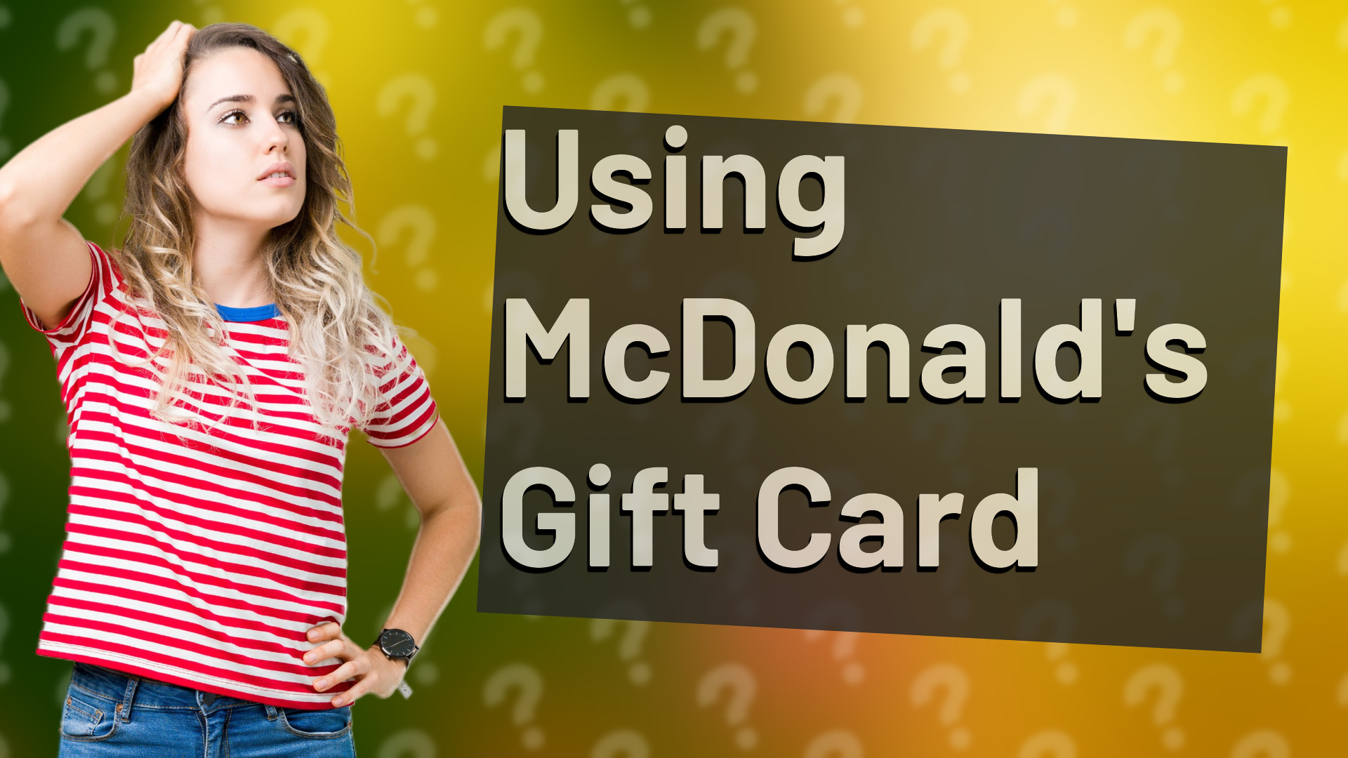 Using McDonald's Gift Card