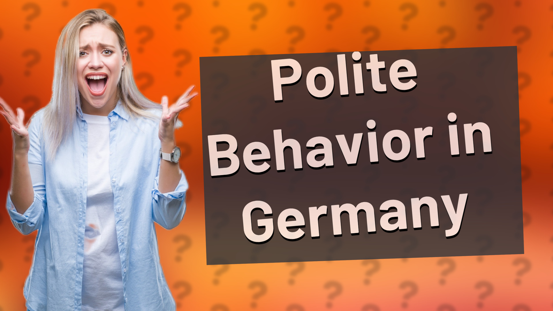 Polite Behavior in Germany