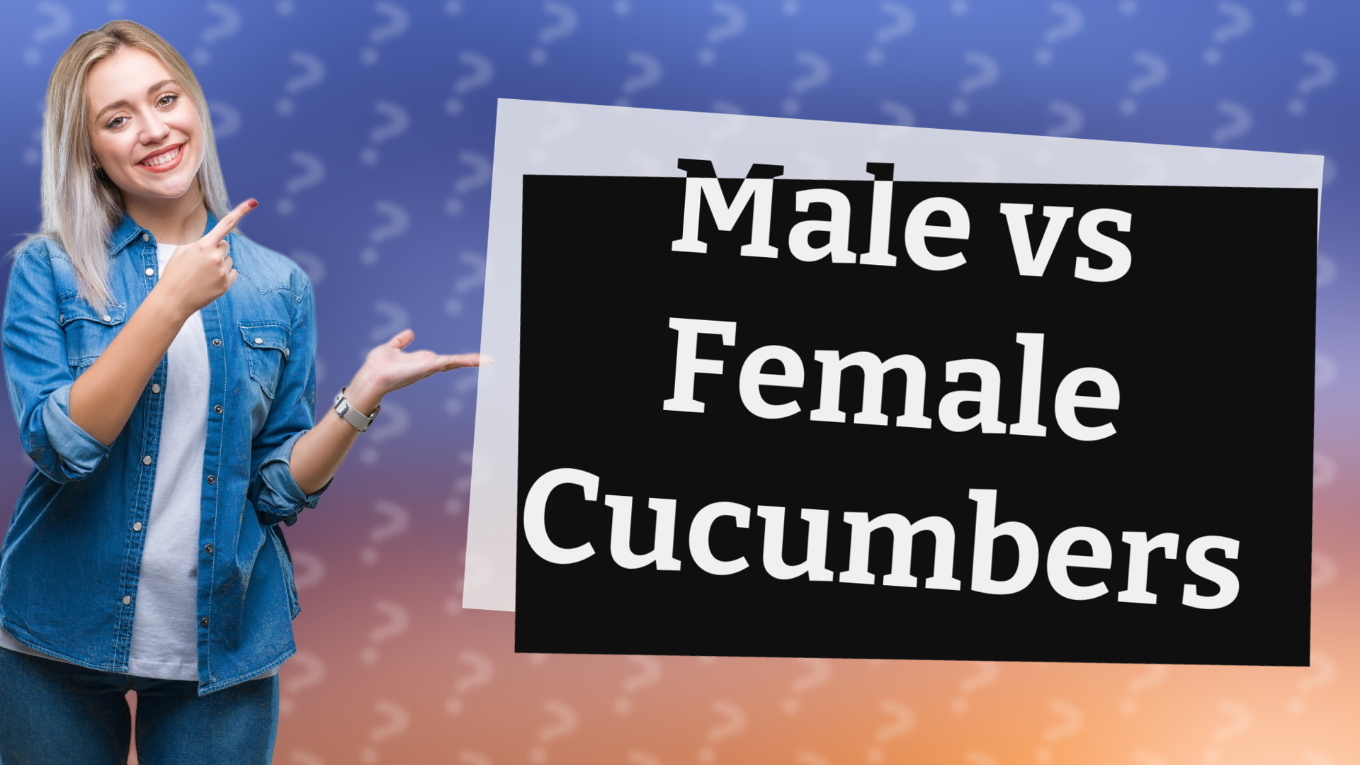 Male vs Female Cucumbers