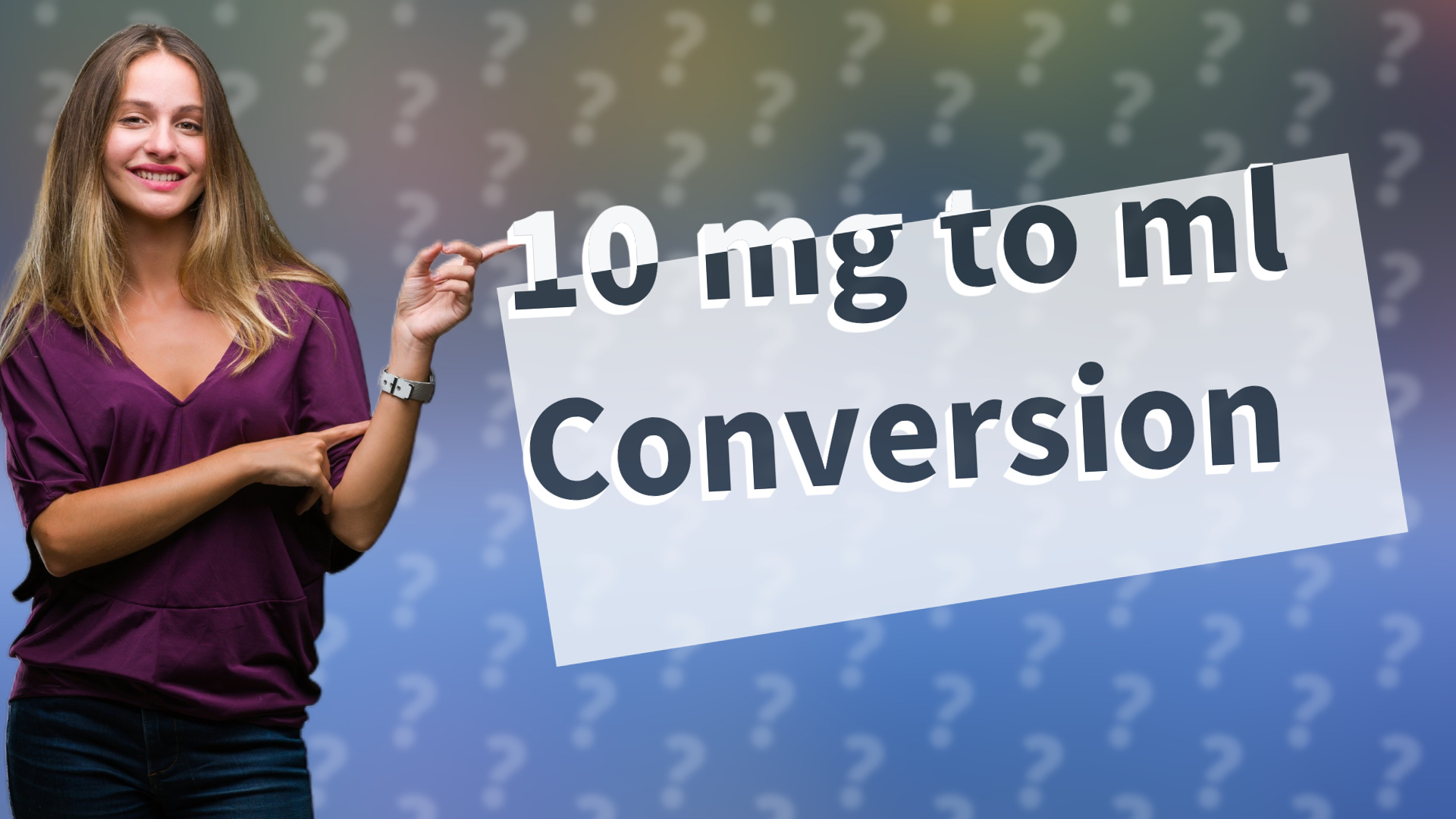 10 mg to ml Conversion